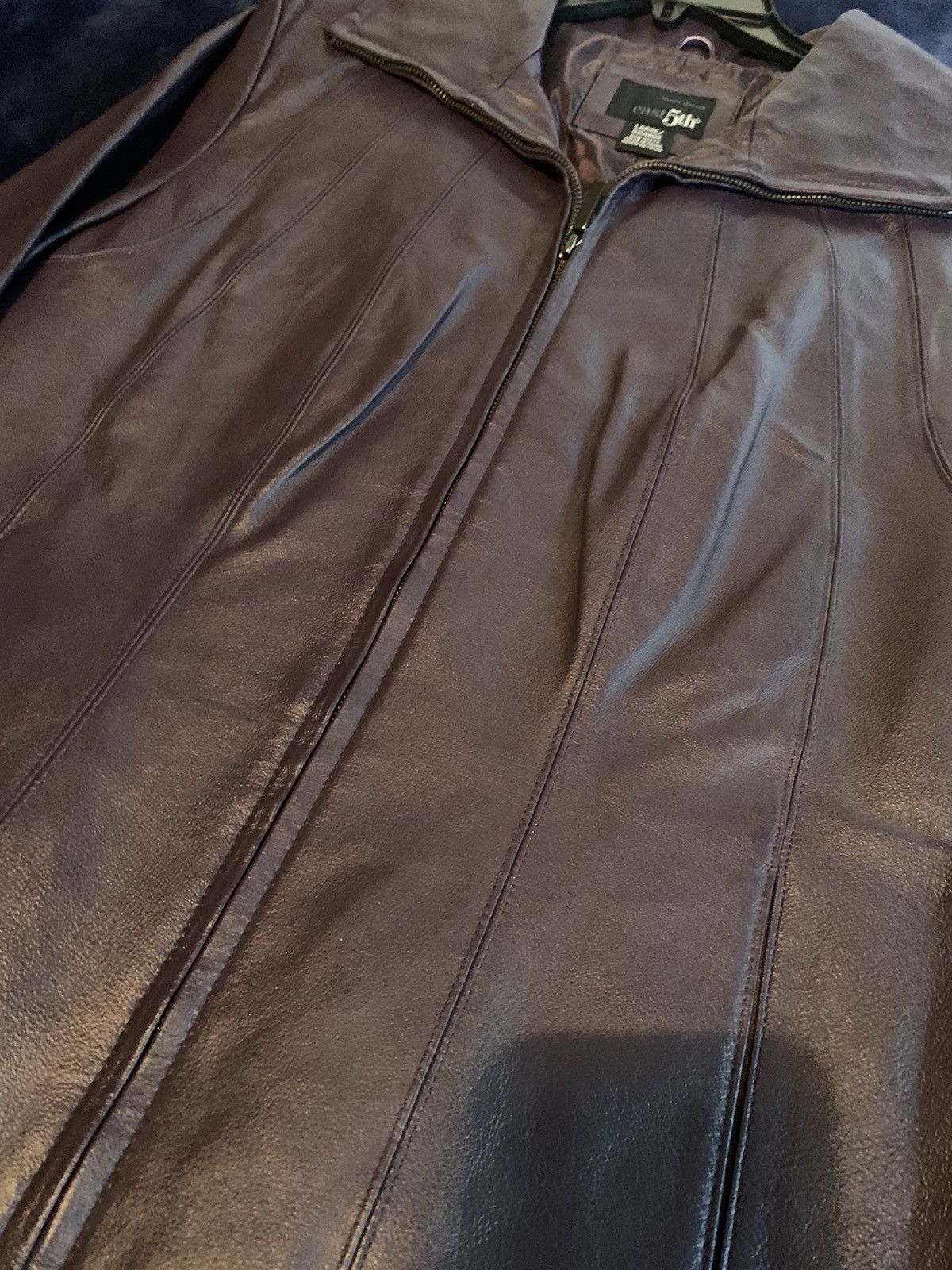 Vintage Purple Leather Jacket Streetwear Vintage Fashion 2000s Indie Size US S / EU 44-46 / 1 - 3 Thumbnail