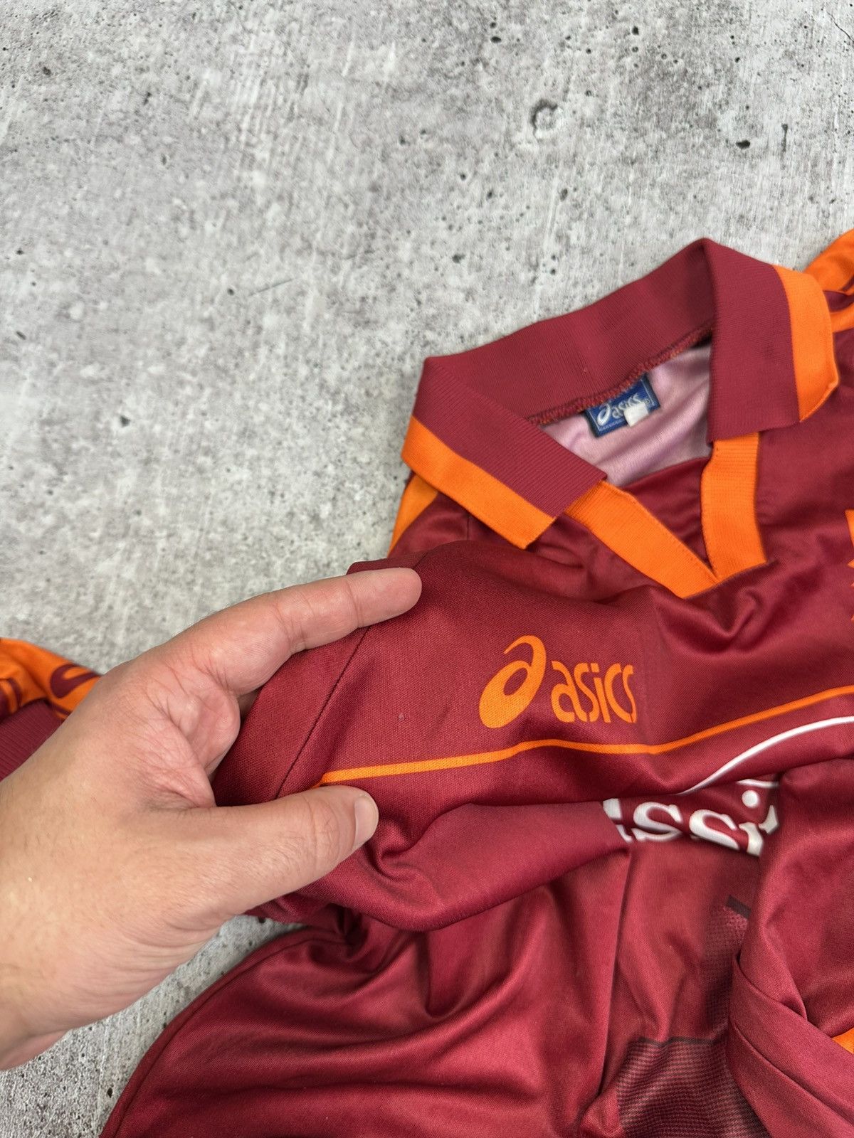 Asics 1995/96 Asics AS Roma Vintage Long Sleeve Soccer Jersey Size US M / EU 48-50 / 2 - 8 Thumbnail