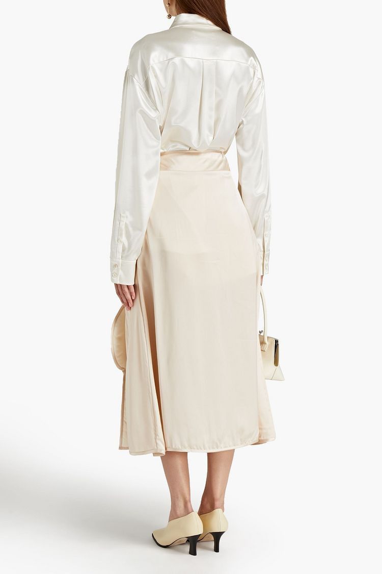 Jil Sander o1y1025 Solid Color Shirt in Ivory Size S / US 4 / IT 40 - 3 Thumbnail