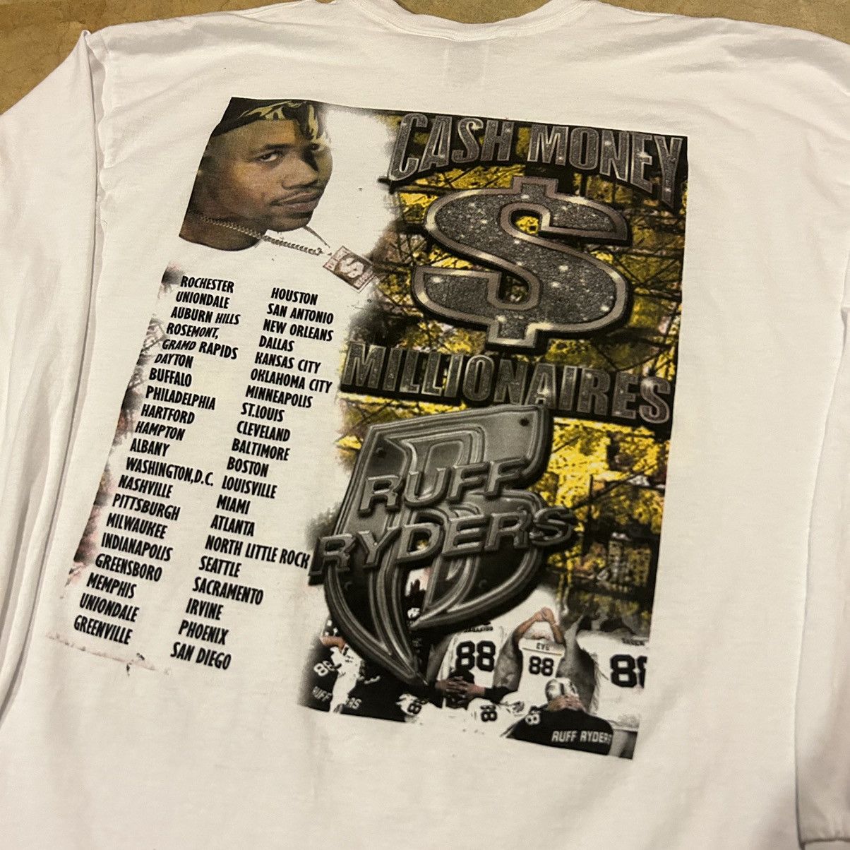 Rap Tees × Ruff Ryders × Vintage Crazy Vintage 90s Ruff Ryders Cash Money Records Rap Tee Size US XXL / EU 58 / 5 - 5 Thumbnail
