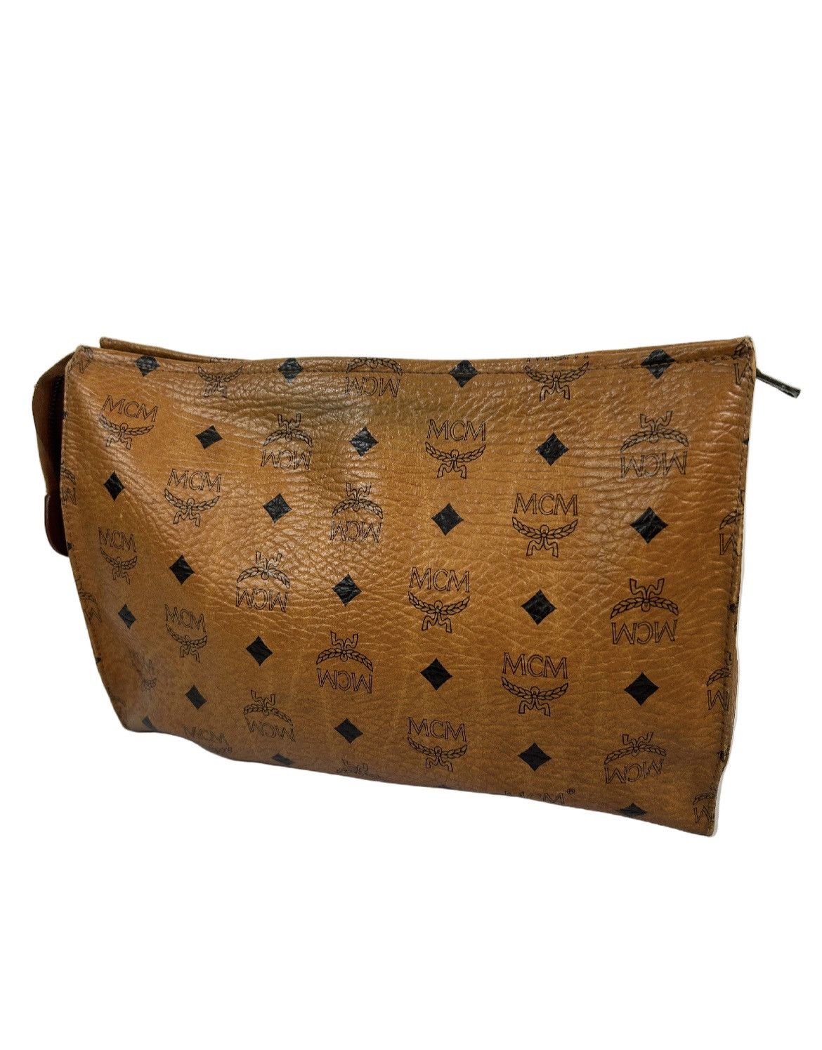 MCM MCM Cognac Leather Clutch Bag Size ONE SIZE - 2 Thumbnail