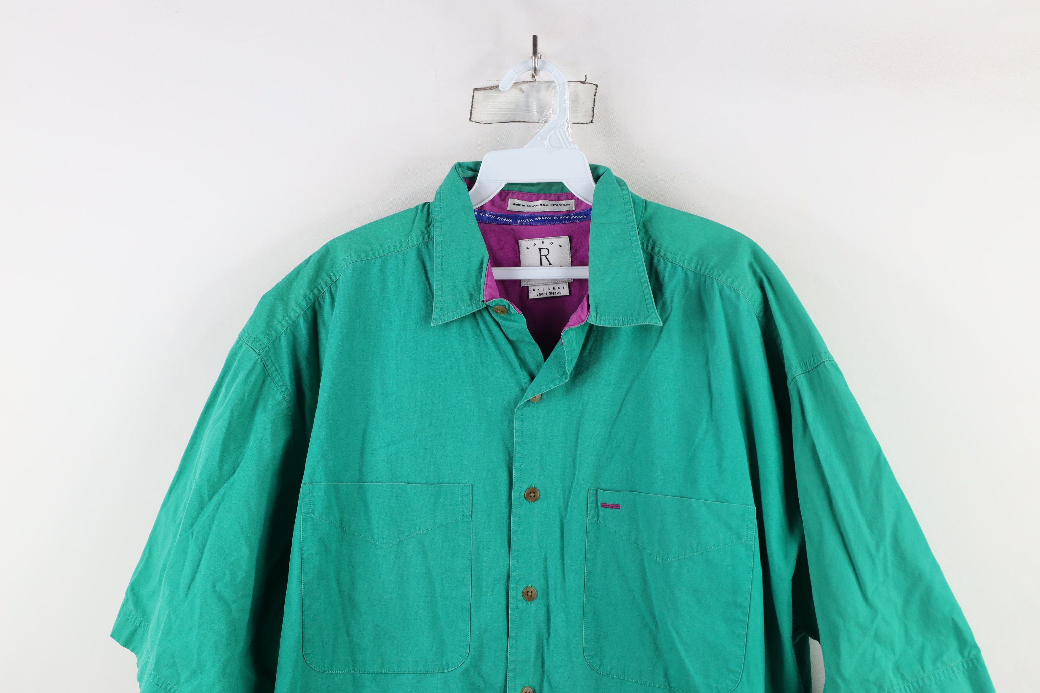 Vintage Vintage 90s Streetwear Short Sleeve Collared Button Shirt Size US XL / EU 56 / 4 - 2 Thumbnail