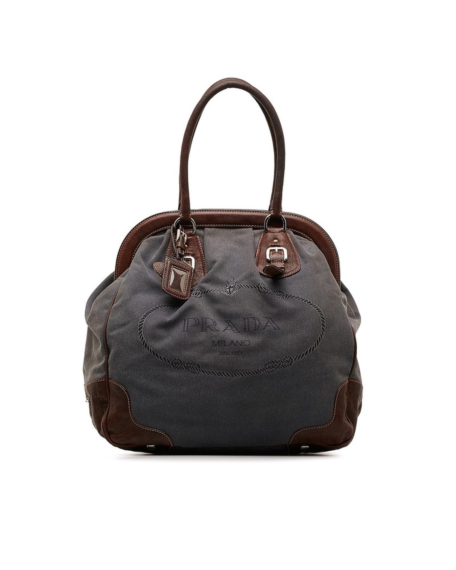image of Prada Logo Frame Bag In Blue, Women's