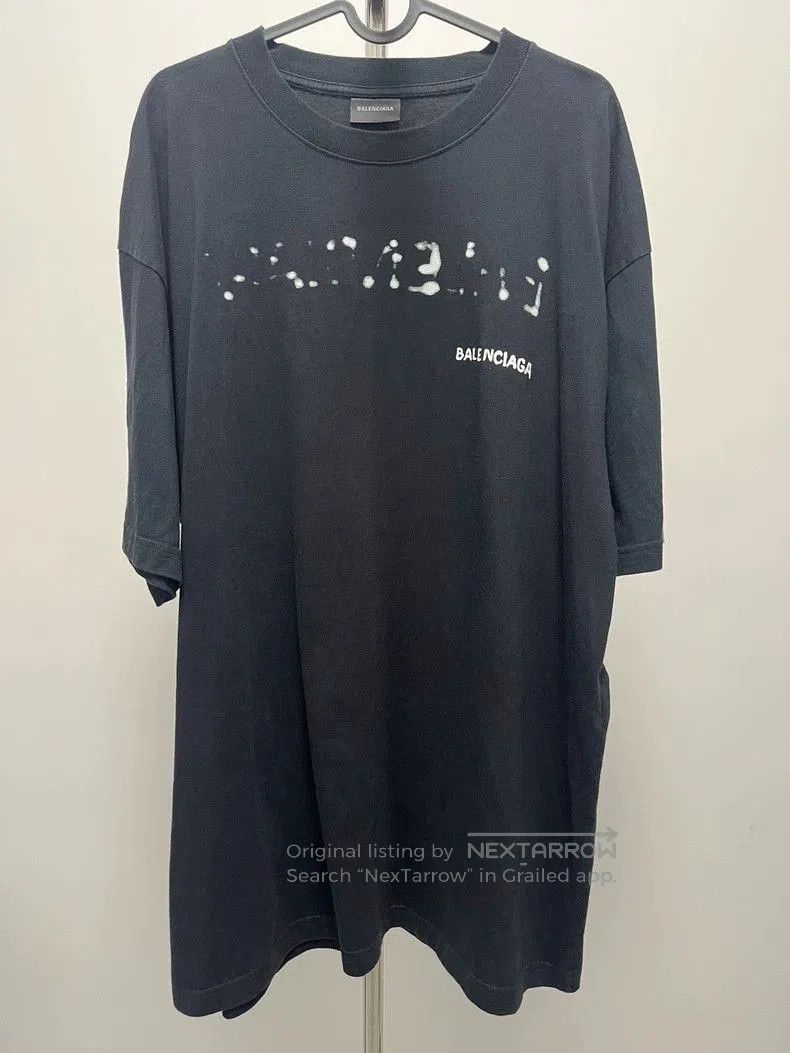 Balenciaga Balenciaga Black Graffiti Logo T-shirt. Size US M / EU 48-50 / 2 - 1 Thumbnail
