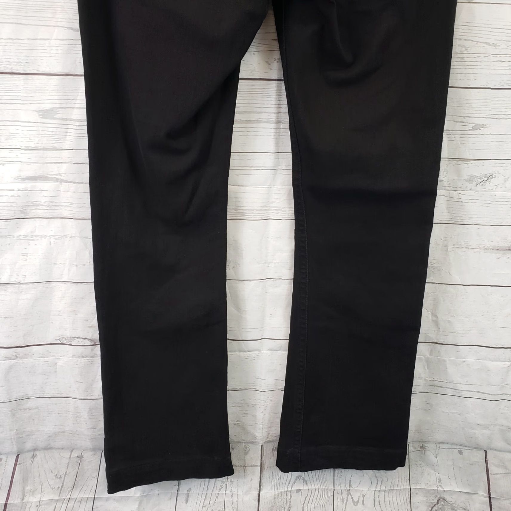 DL1961 DL1961 Womens Joy Flare Jeans Sz 28 Solid Black Mid Rise Jeans Womens 28 Black Flare Denim Cotton Blend Zip Regular Inseam 28.5" Rise 9" Size 28" / US 6 / IT 42 - 5 Thumbnail