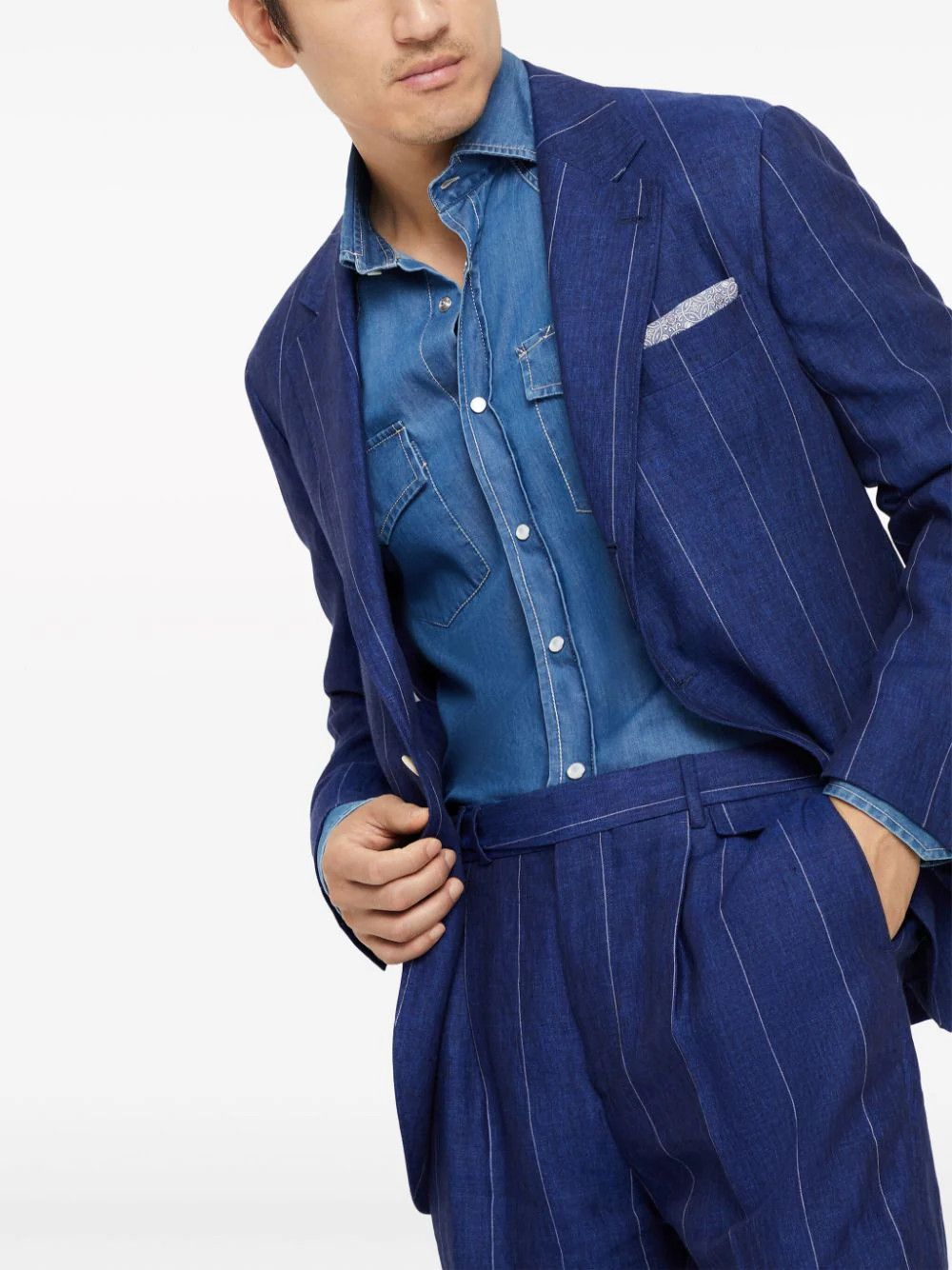 Brunello Cucinelli Suit in Dark Blue Size US XL / EU 56 / 4 - 2 Thumbnail