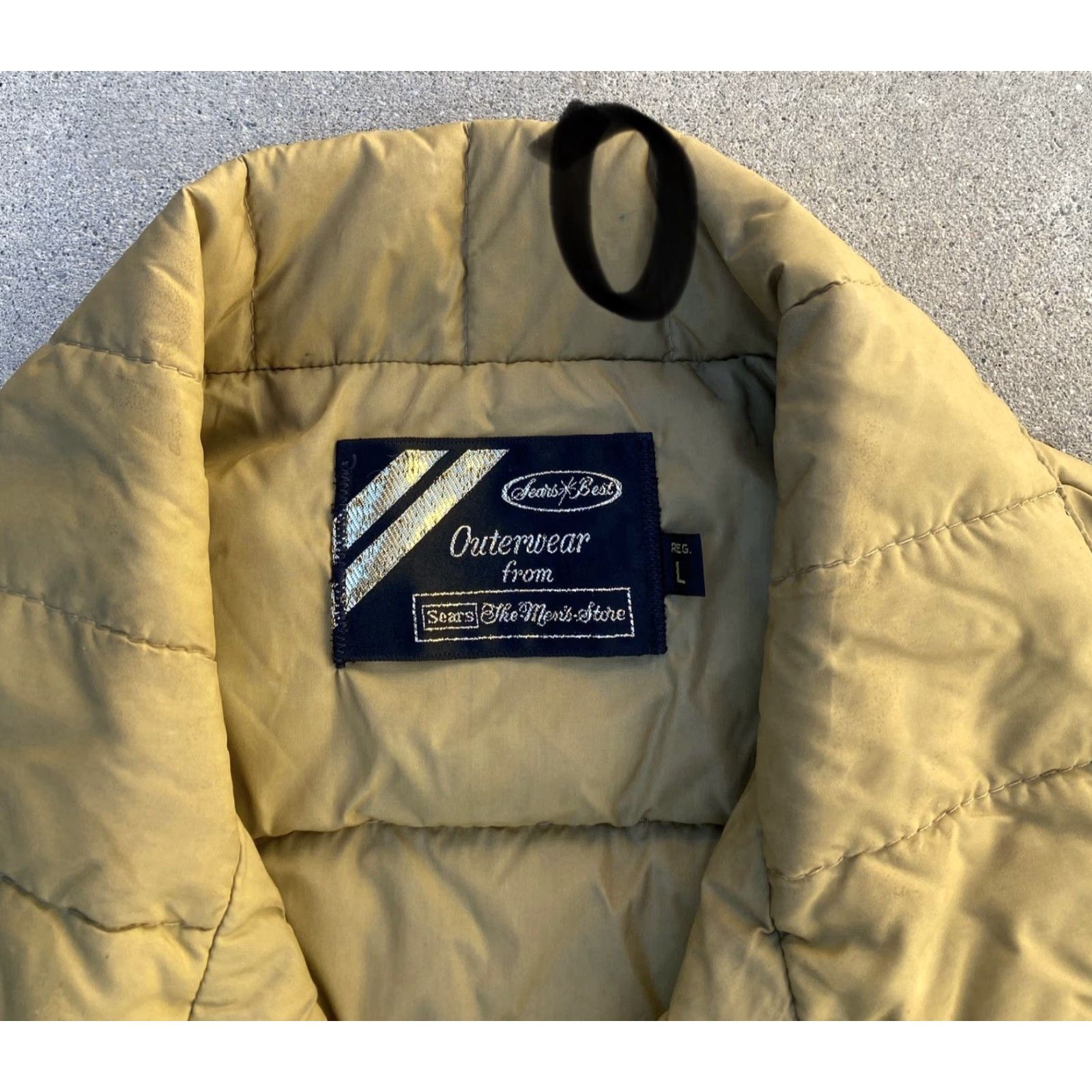 Sears VINTAGE Sears Best Puffer Vest Outdoor Quilted Workwear Beige L Mens 70s Reg Size US L / EU 52-54 / 3 - 3 Thumbnail