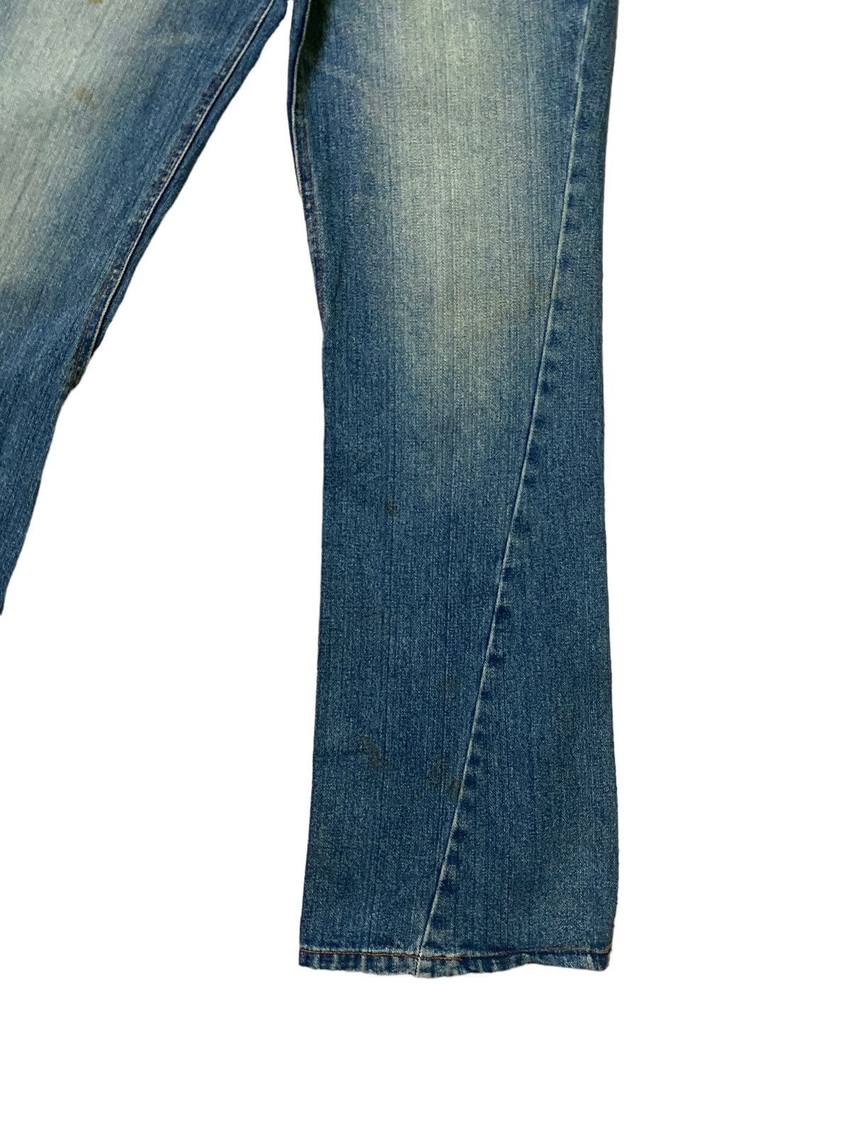 Hysteric Glamour × Japanese Brand × Vintage Flared Barcedos Exchange Spiral Cut Bootcut Denim Jeans Size US 28 / EU 44 - 7 Thumbnail