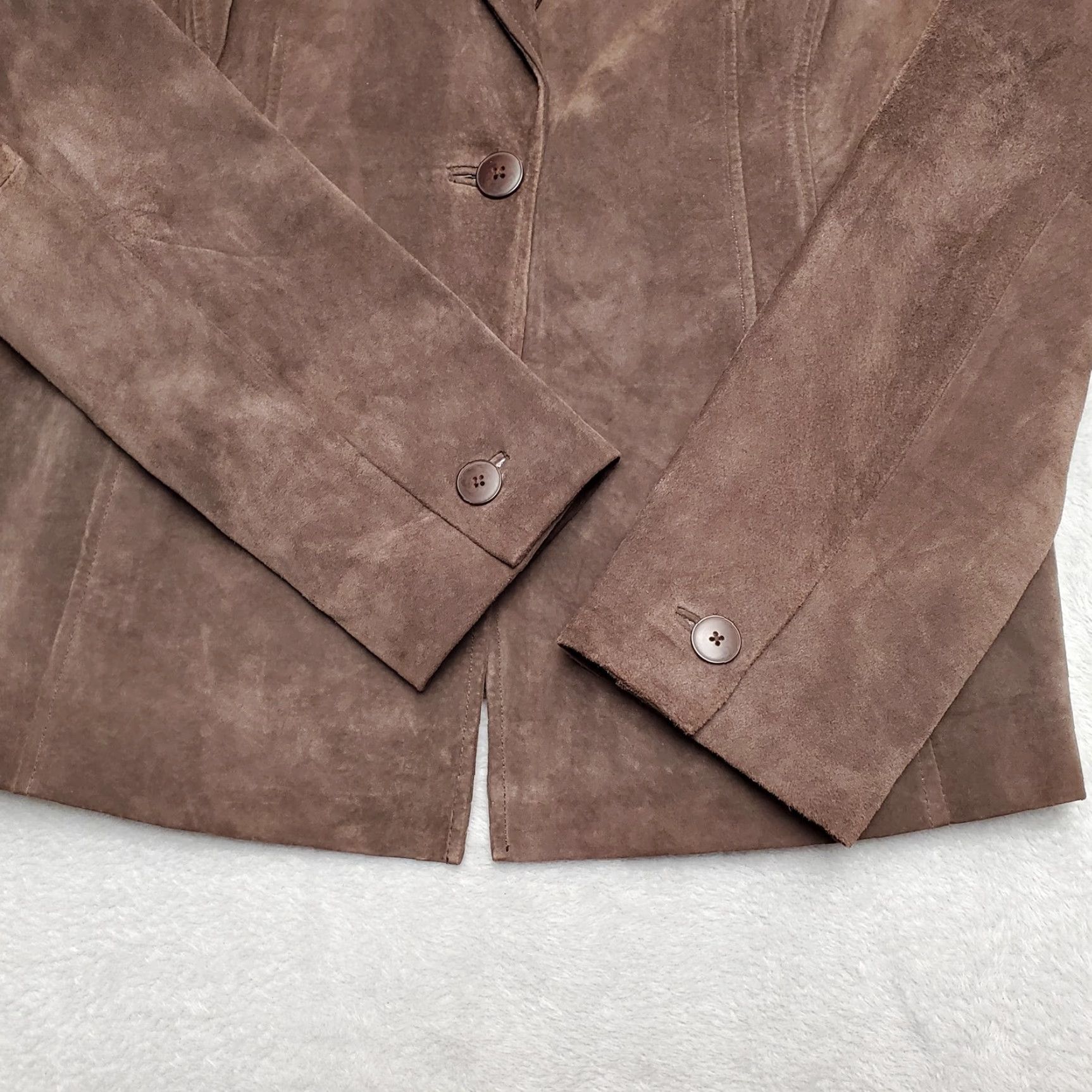 Alfani Alfani Blazer Womens XL Brown Leather Casual Professional Lined Jacket Size XL / US 12-14 / IT 48-50 - 6 Thumbnail