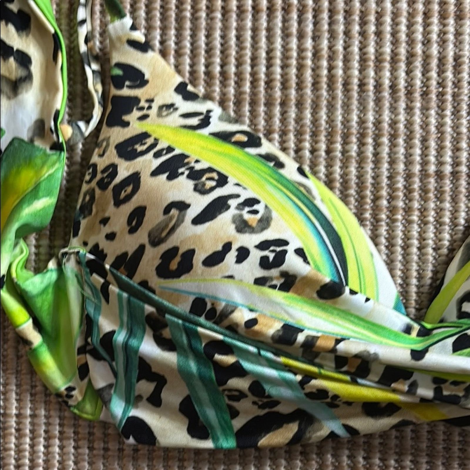 Blumarine NWT Blumarine Vibrant Green and Animal Print Bikini Size M Size ONE SIZE - 9 Thumbnail