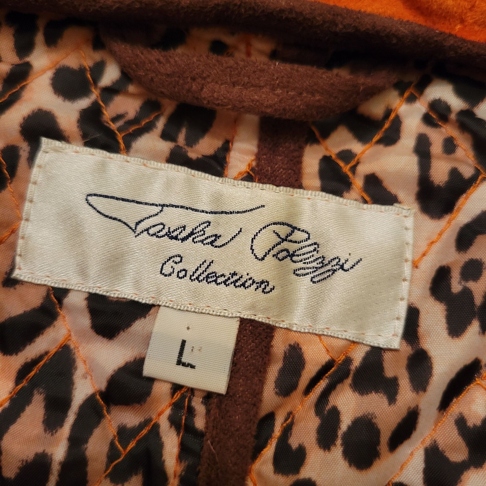 Other Tasha Polizzi Orange Quilted Coat L Leopard Print Lining Bro Size L / US 10 / IT 46 - 4 Thumbnail