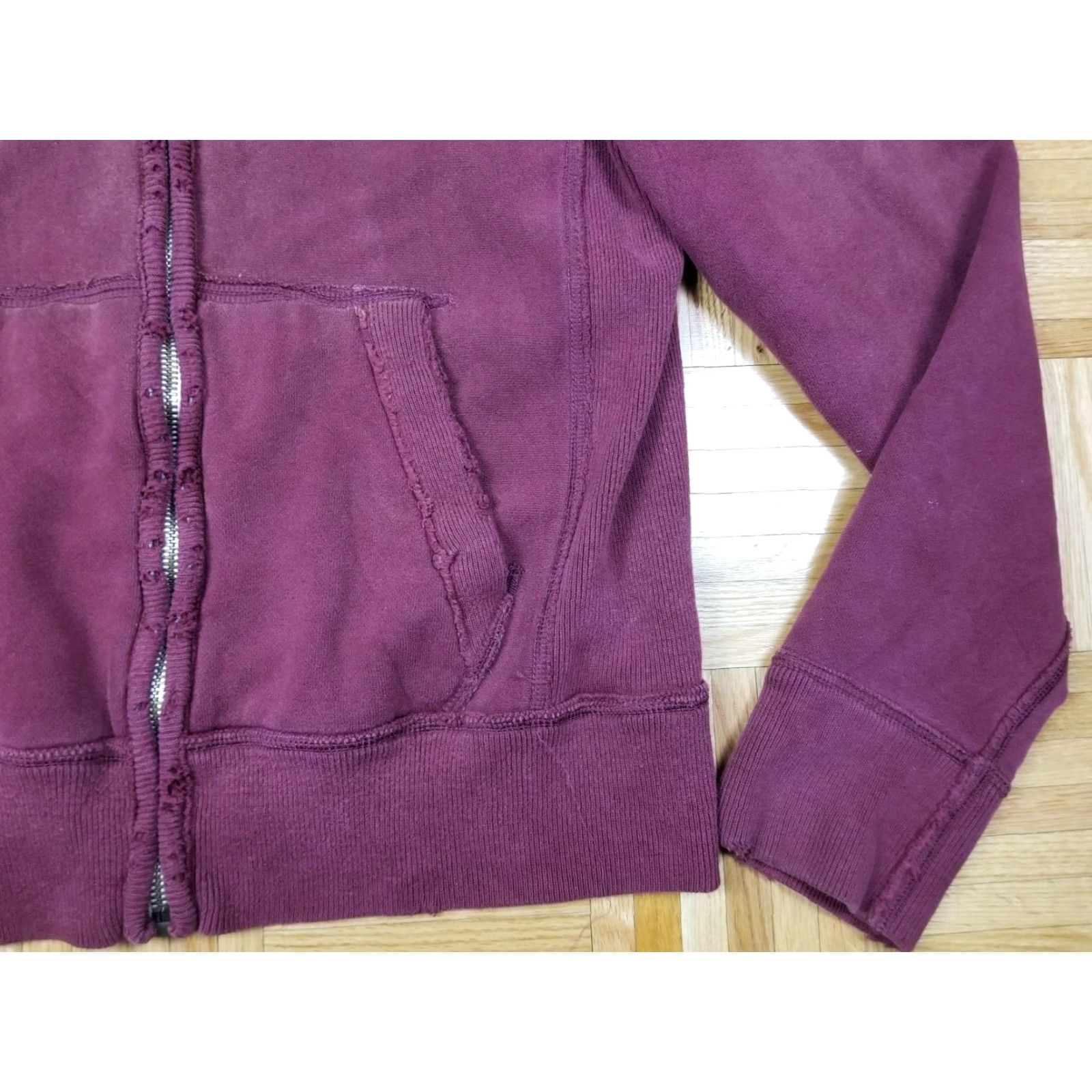 Abercrombie & Fitch Abercrombie & Fitch MUSCLE Y2K Full Zip Up Burgandy Hoodie Jacket Large L Shirt Hooded Mens Size US L / EU 52-54 / 3 - 6 Thumbnail