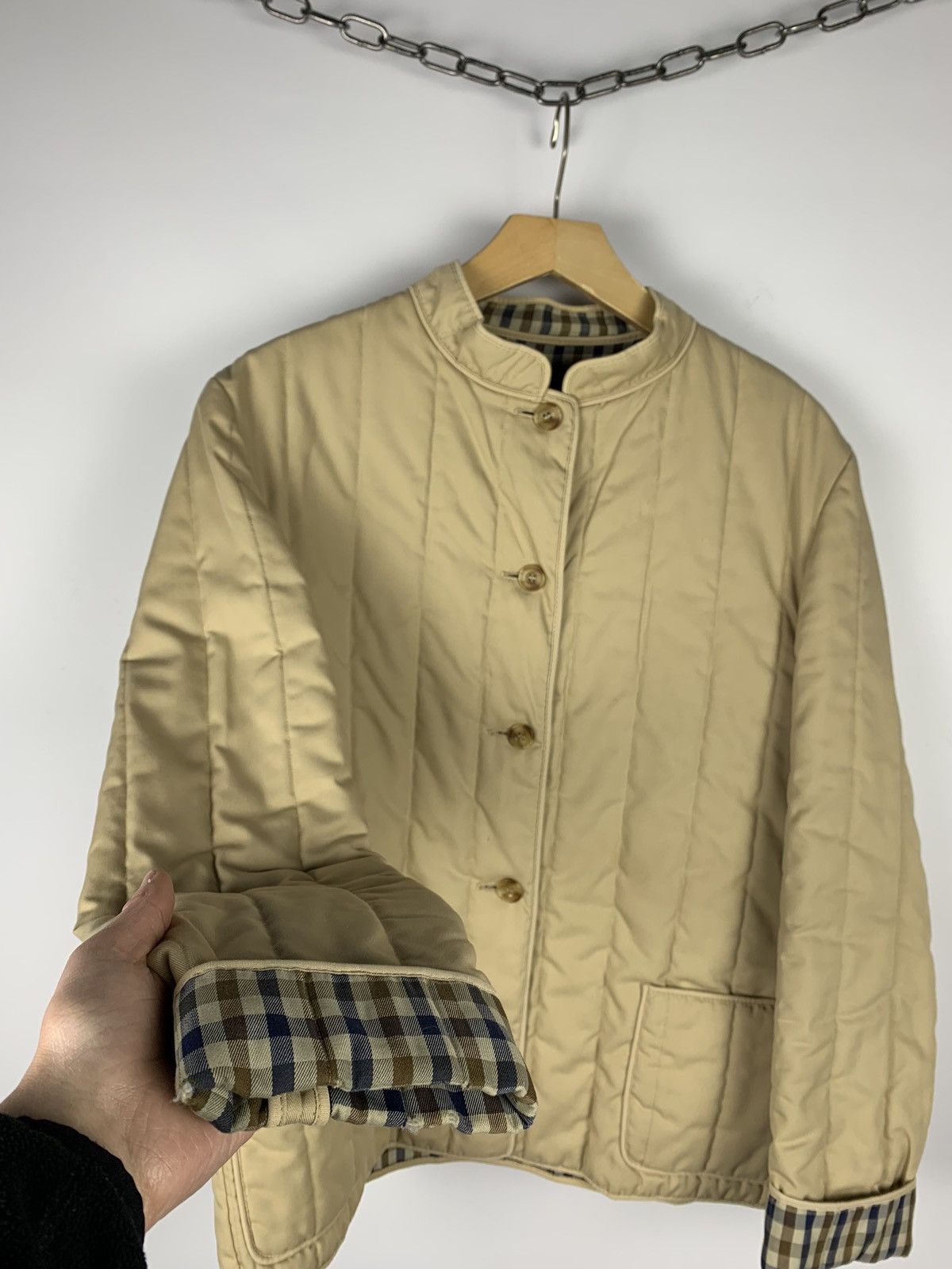 Aquascutum Aquascutum Showerproof Padded Jacket Sz M House Check Lining Size M / US 6-8 / IT 42-44 - 5 Thumbnail