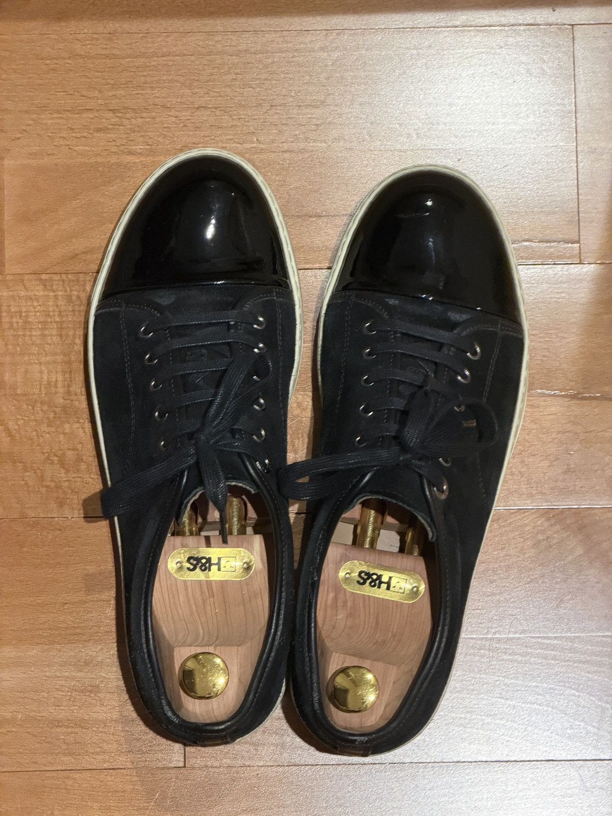 Lanvin Lanvin DBB1 Black Suede and Patent Leather Size US 10 / EU 43 - 4 Thumbnail