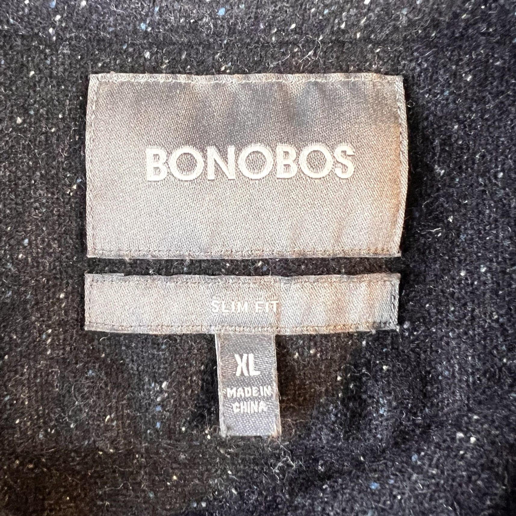 Bonobos Bonobos Shirt Mens XL Wool Charcoal Donegal Camp Long Sleeve Button-Up Outdoor Casual Preppy Outdoor Retro Speckled Size US XL / EU 56 / 4 - 5 Thumbnail