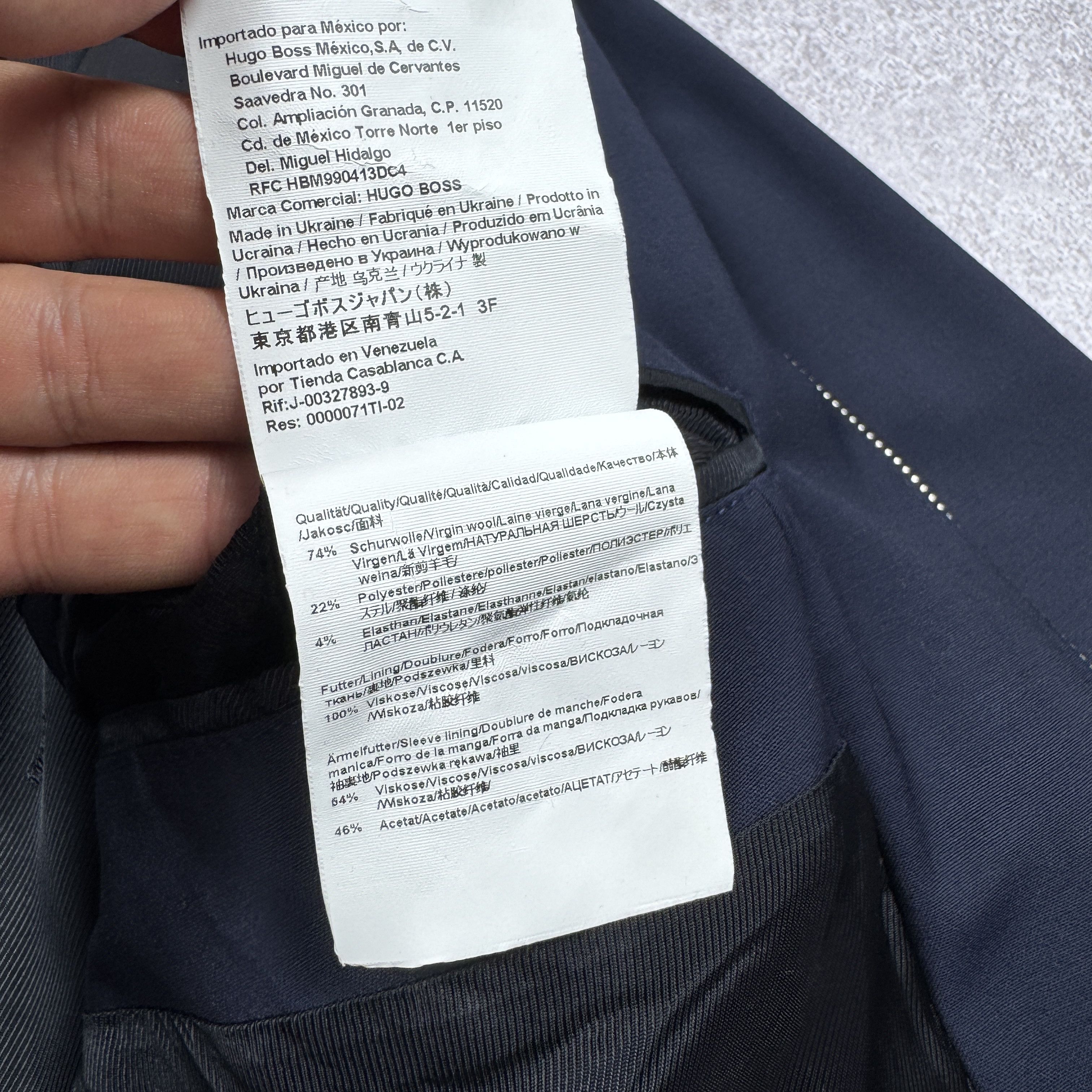 Hugo Boss Men`s HUGO BOSS Urox2031 Navy Wool Zip Jacket Size 48 / M Size US M / EU 48-50 / 2 - 11 Thumbnail