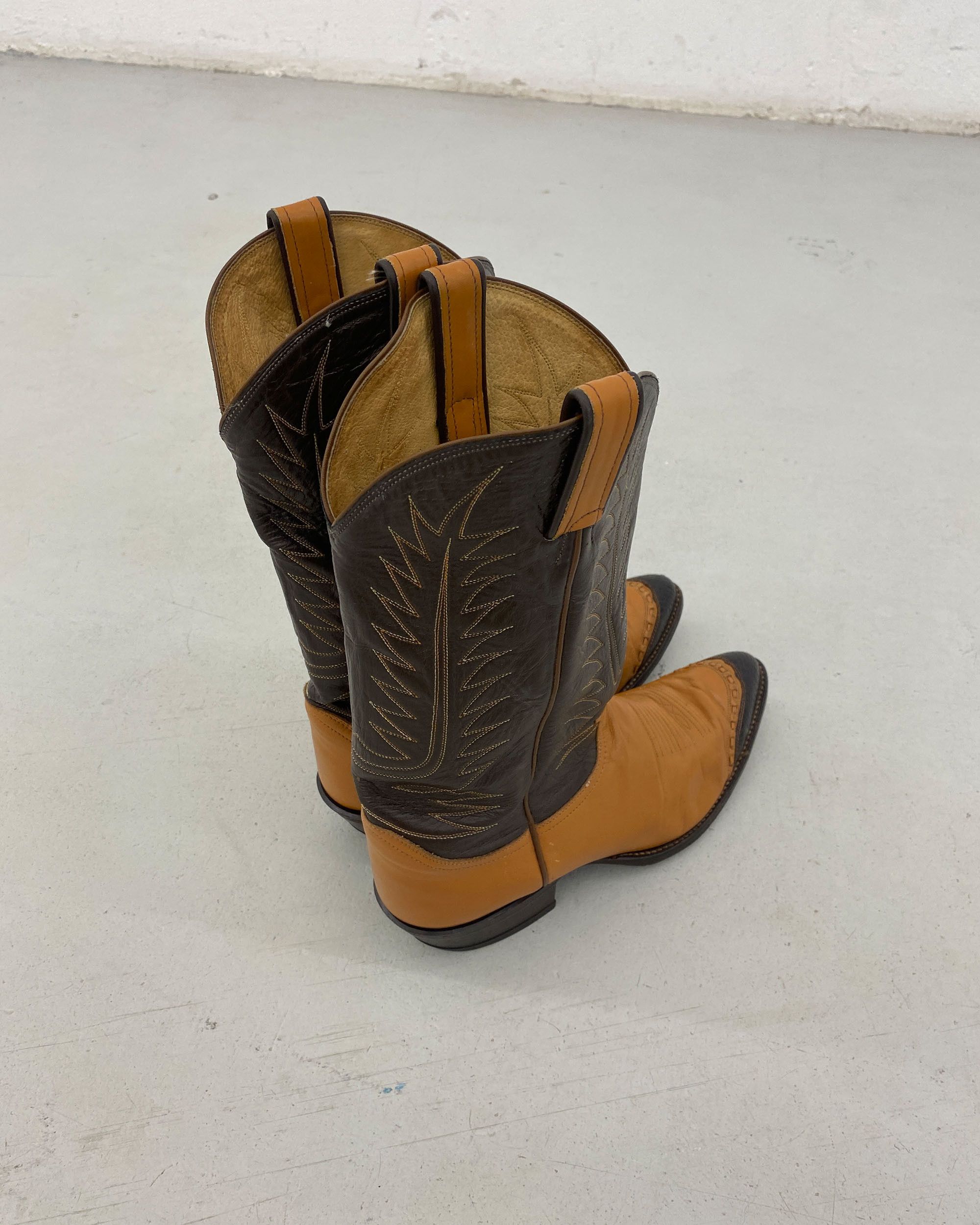 Tony Lama 1990s Two Tone Cowboy Boots Size US 8.5 / EU 41-42 - 3 Thumbnail