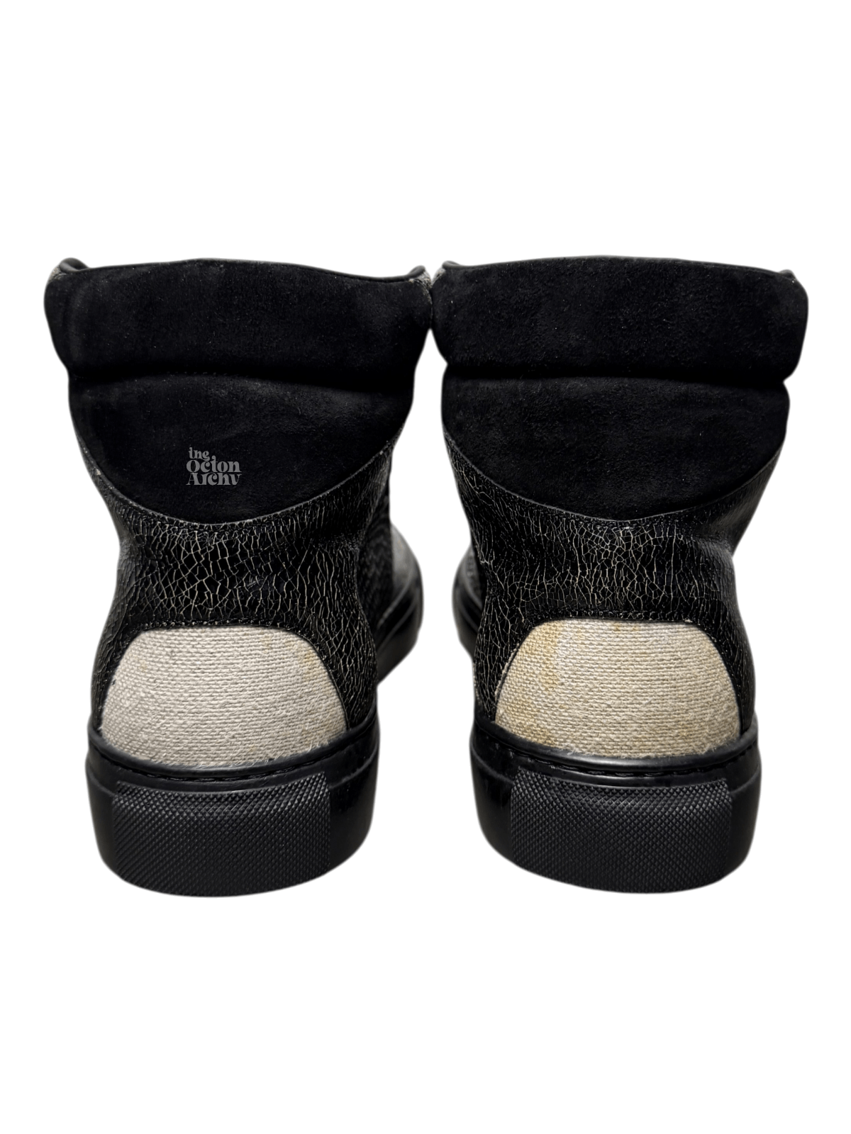 Balenciaga Vintage Balenciaga High Top Sneaker Black/Snakeskin Mismatch Size US 7 / EU 40 - 4 Thumbnail