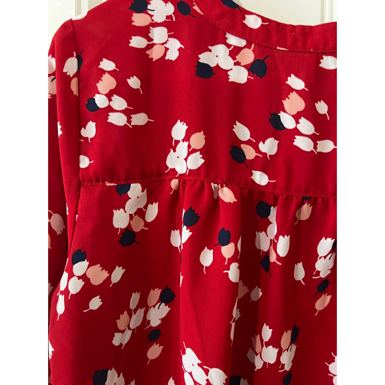 Loft blouse Long sleeves Floral Popover Top Blouse flowy Henley Size S / US 4 / IT 40 - 13 Thumbnail
