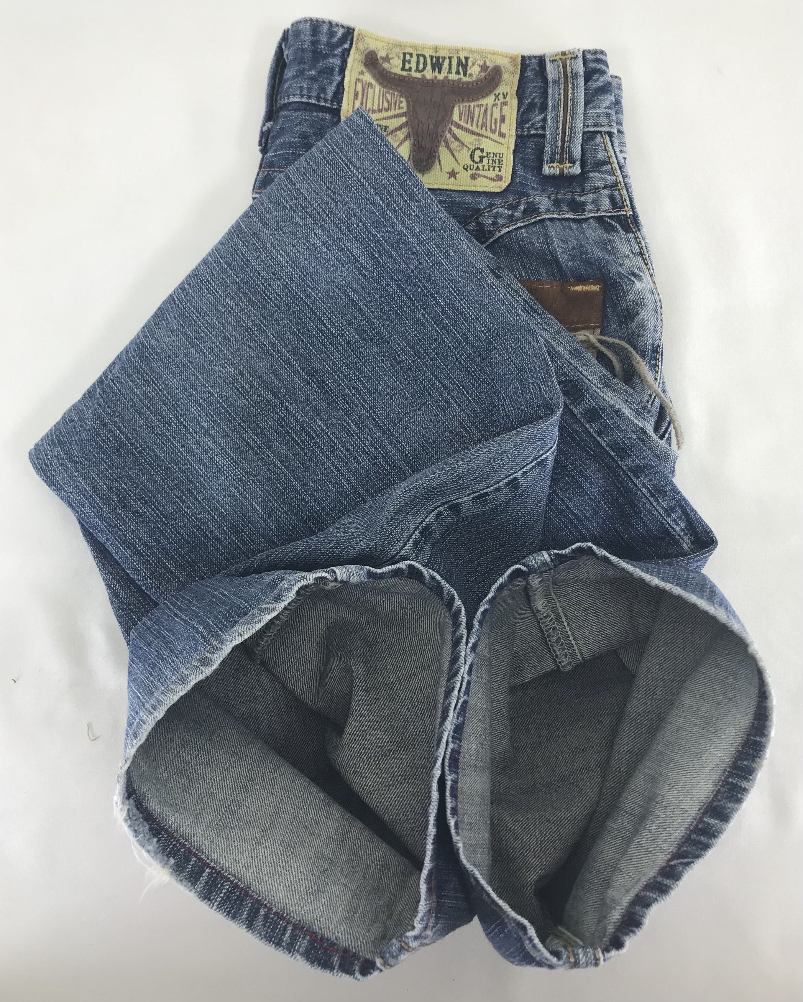 Edwin Vintage Edwin 464 XVS Faded Blue Distressed Jeans Size US 28 / EU 44 - 12 Thumbnail