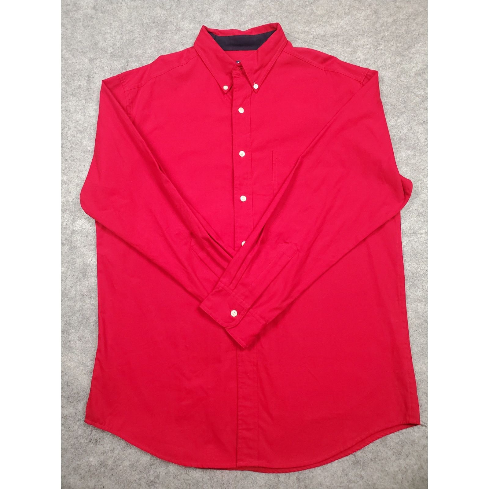 Chaps Ralph Lauren Vintage 90s Chaps Ralph Lauren Mens L Red Long Sleeve Shirt Size US L / EU 52-54 / 3 - 1 Thumbnail
