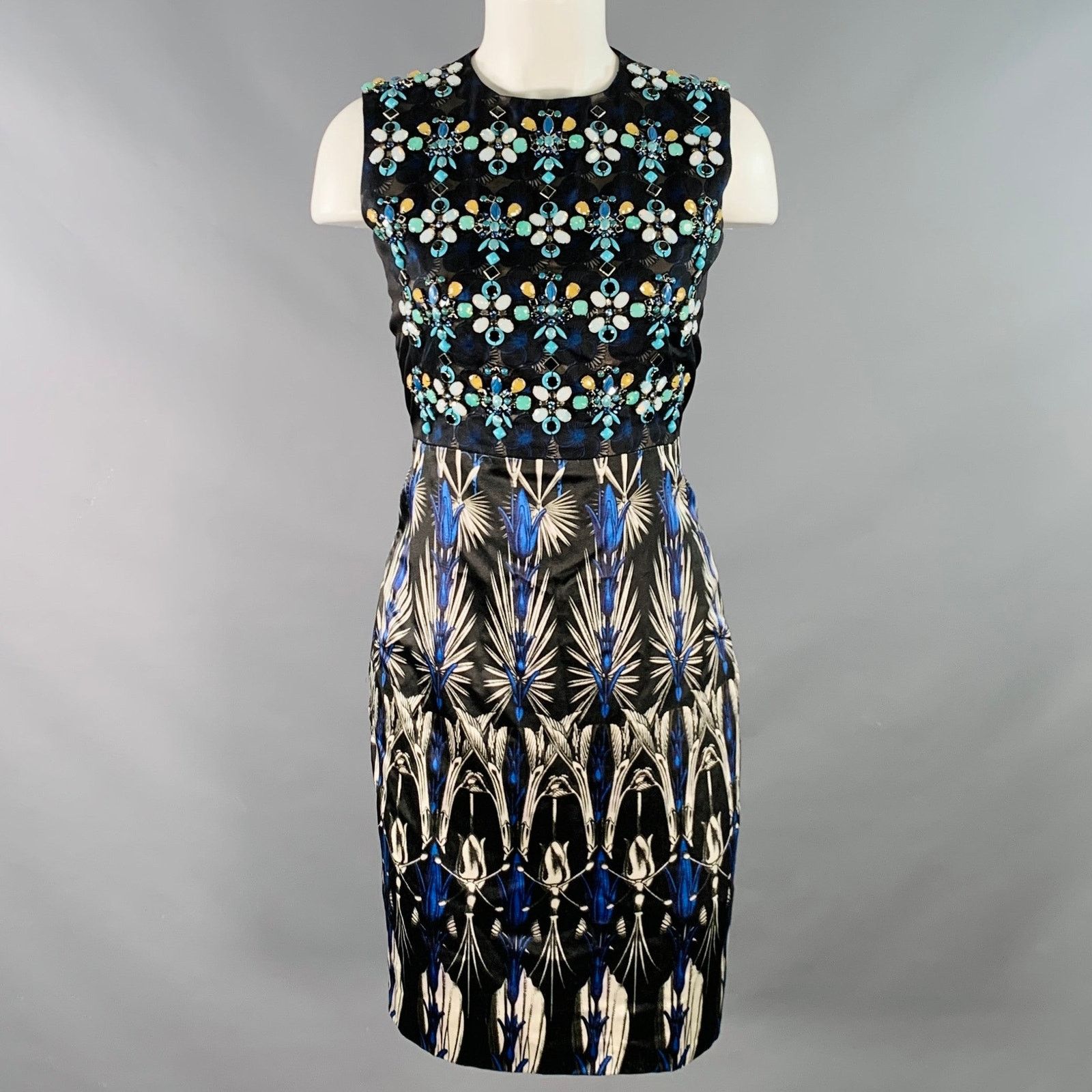 Other Lorelei Black Multi Color Silk Cotton Blend Beaded Midi Size S / US 4 / IT 40 - 1 Thumbnail