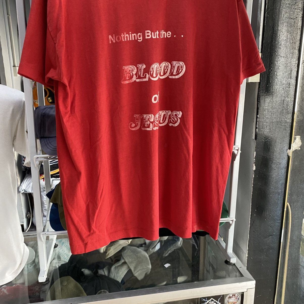 Vintage VINTAGE NOTHING BUT THE.. BLOOD OF JESUS TEE Size US XXL / EU 58 / 5 - 4 Thumbnail