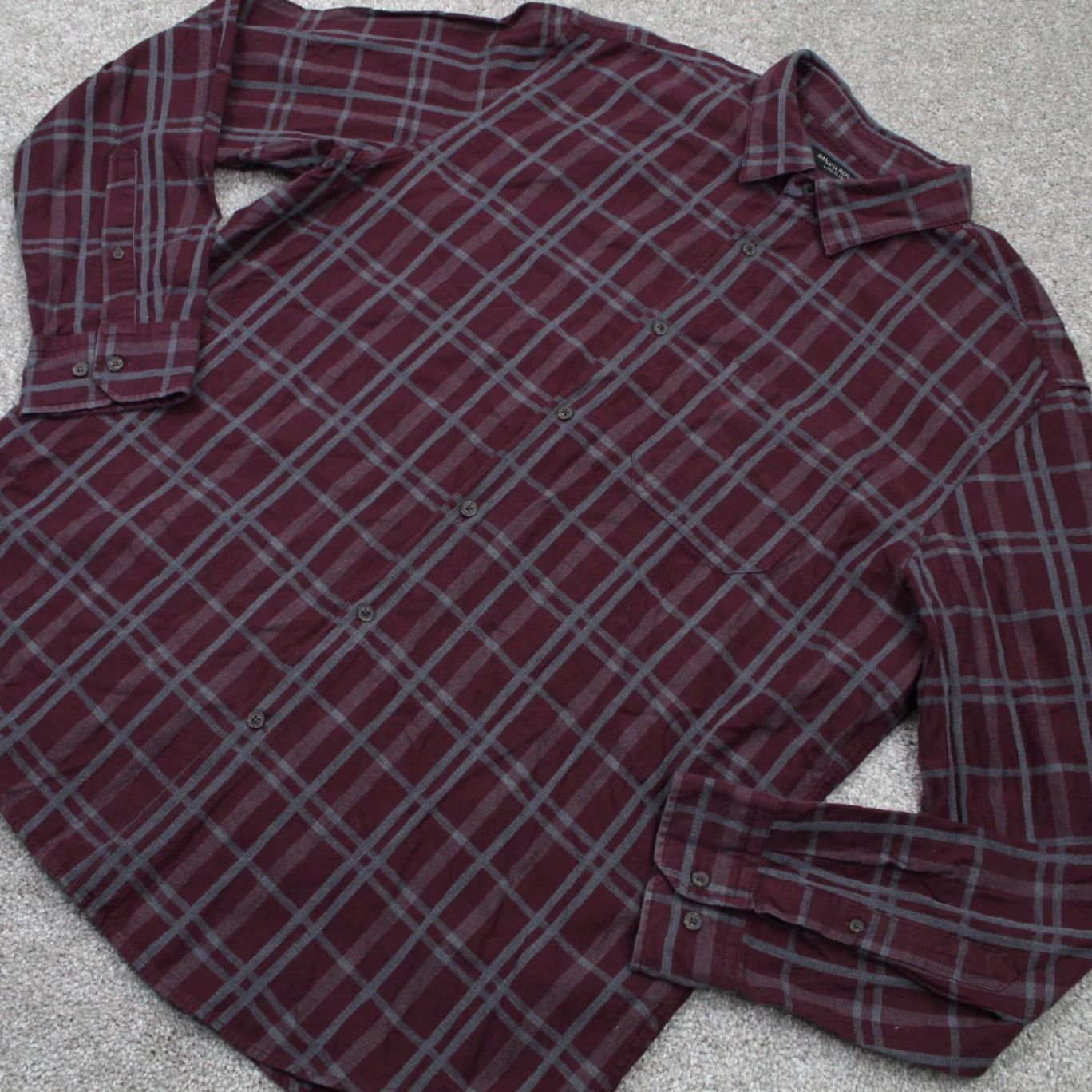 Banana Republic Banana Republic Luxe Flannel Shirt Adult XL Red Button-Up Long Sleeve Plaid Cotton Regular Mens Size US XL / EU 56 / 4 - 3 Thumbnail