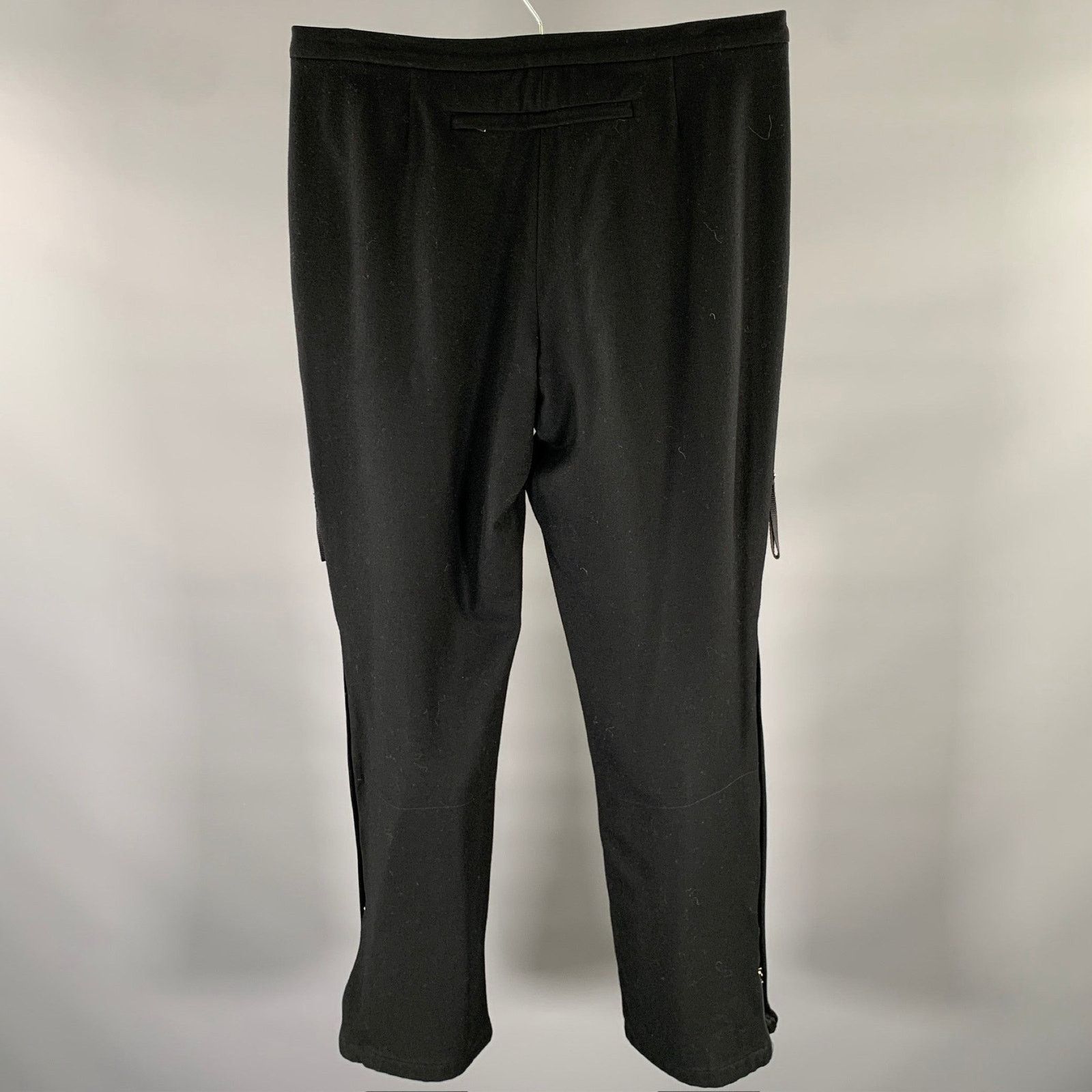 Prada PRADA Size M Black Wool Wide Leg Casual Pants Size US 32 / EU 48 - 3 Thumbnail