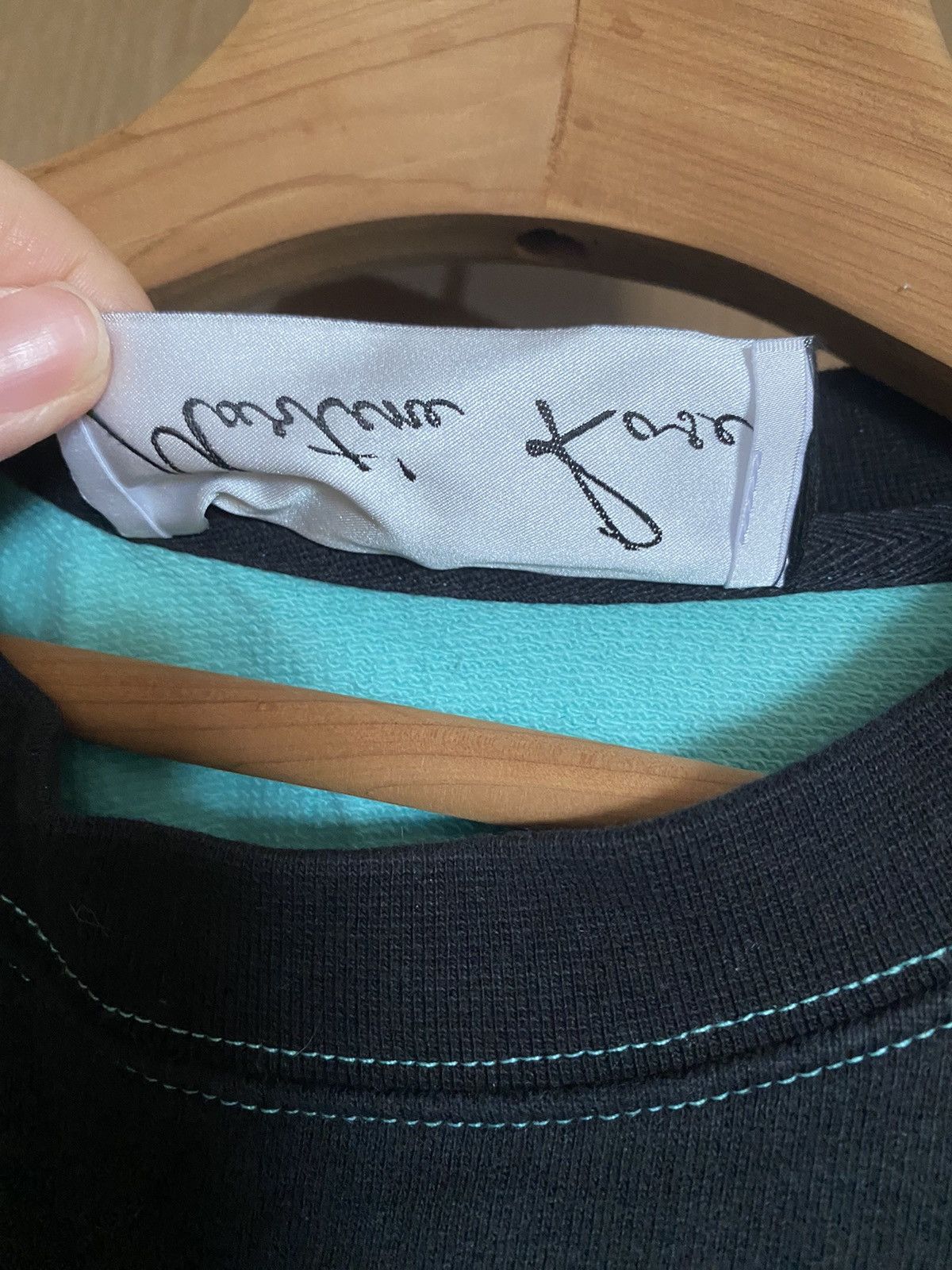 Martine Rose Crewneck Black and mint green Size US M / EU 48-50 / 2 - 3 Thumbnail