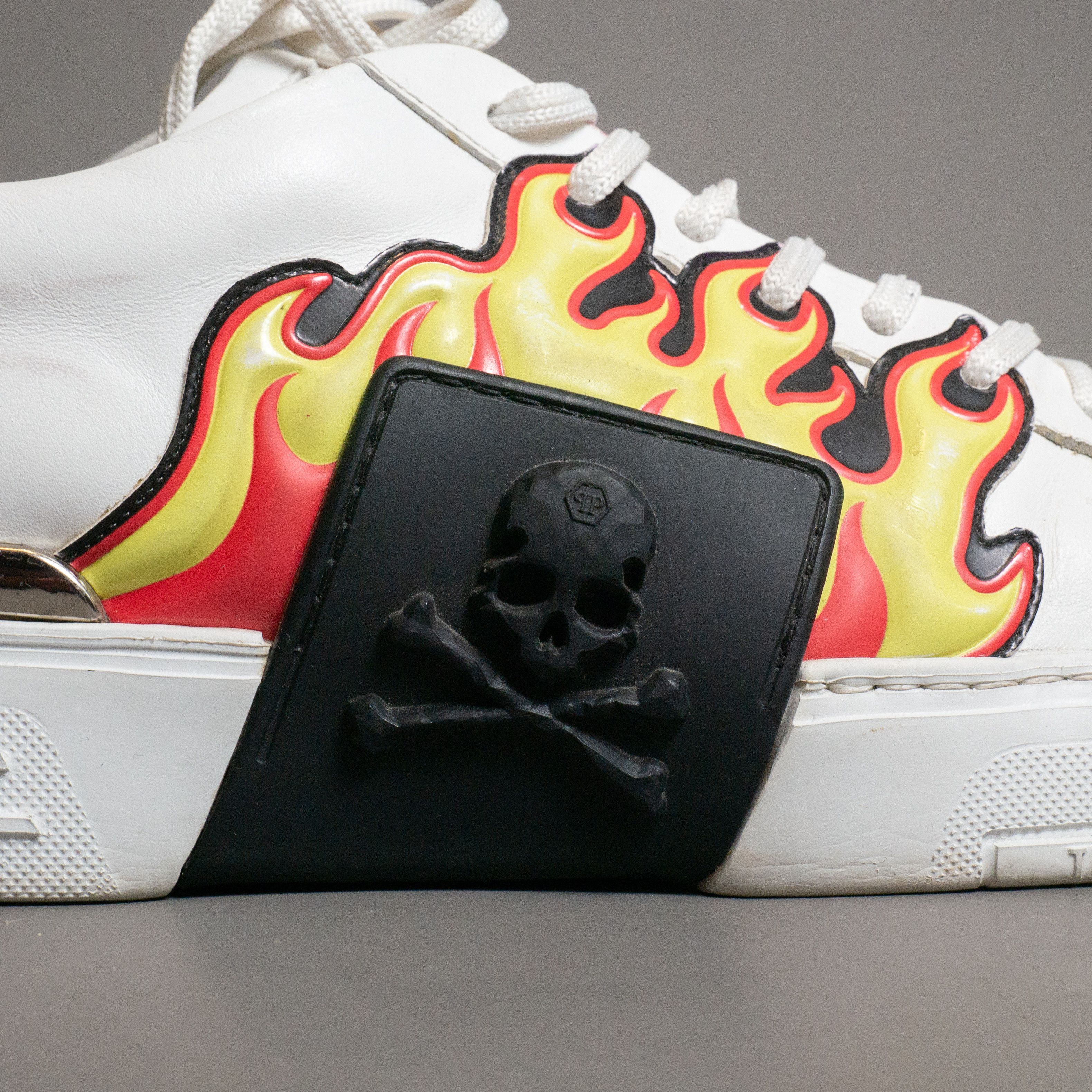 Philipp Plein Philipp Plein Rare Phantom Kicks Flame Skull EUR 43 Size US 10 / EU 43 - 4 Thumbnail