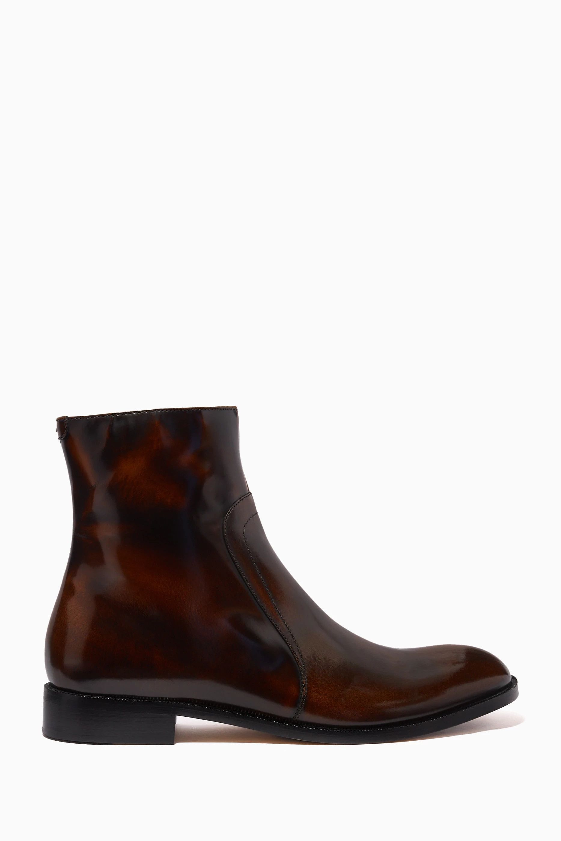 o1loc1c1025 Ankle Boots in Dark Brown