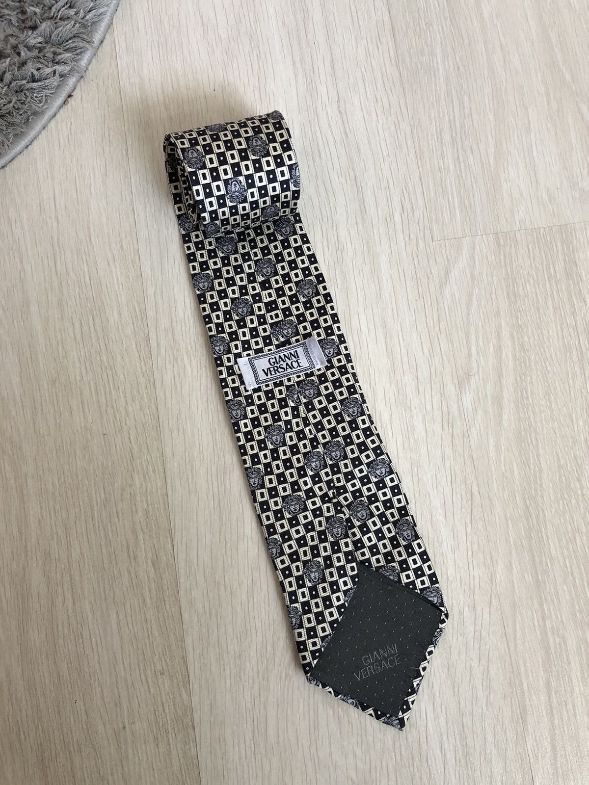 Versace × Vintage Vintage Gianni Versace Monogram Silk Tie Size ONE SIZE - 1 Thumbnail