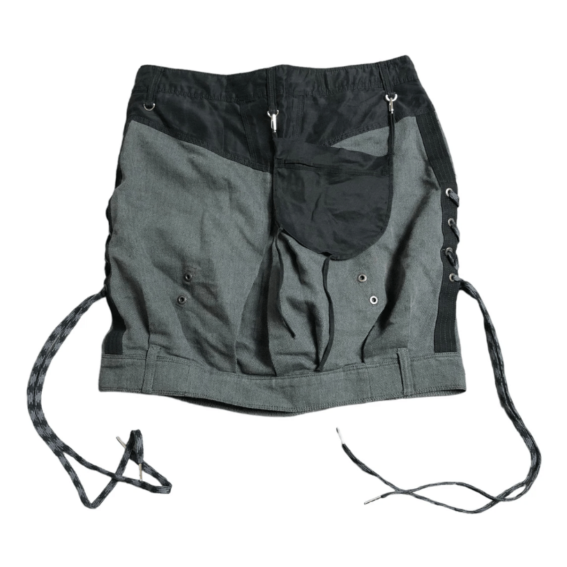Marithe + Francois Girbaud The MfG Crisscross Laces Upside Down Skirt Size 26" / US 2 / IT 38 - 3 Thumbnail