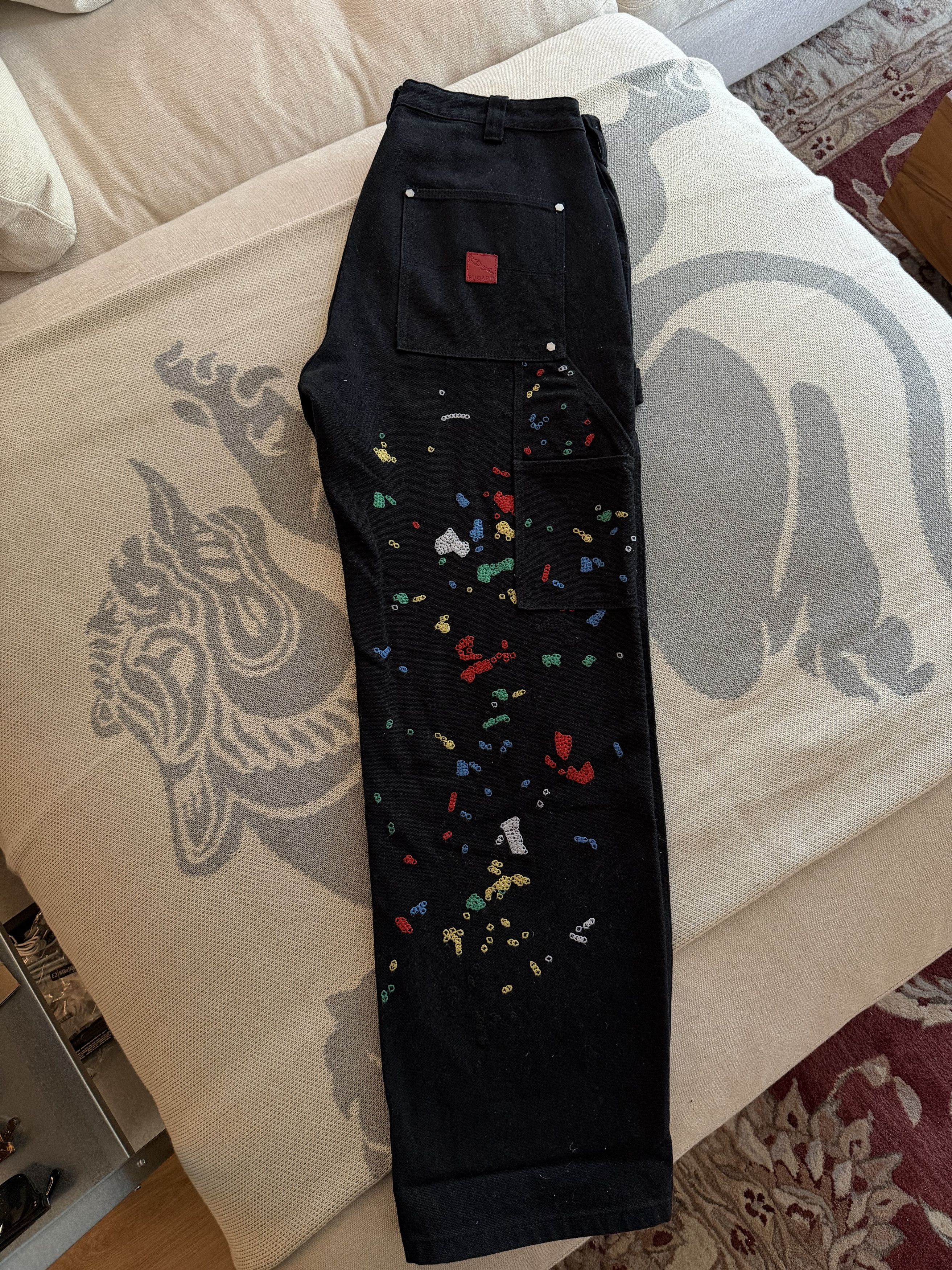Fugazi Fugazi Chain Splatter Carpenter Pant Black Size US 32 / EU 48 - 5 Thumbnail