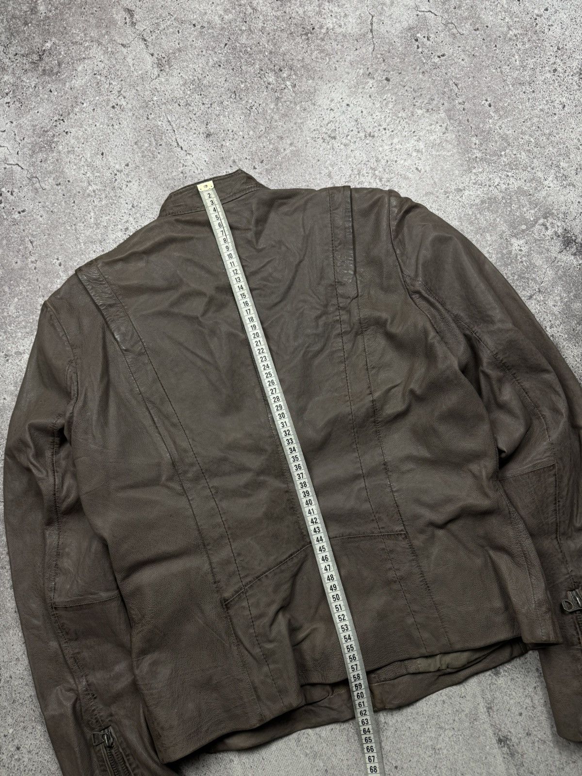 Japanese Brand Vintage Brown Leather Jacket Acne Carol Christian Poell styl Size US S / EU 44-46 / 1 - 9 Thumbnail