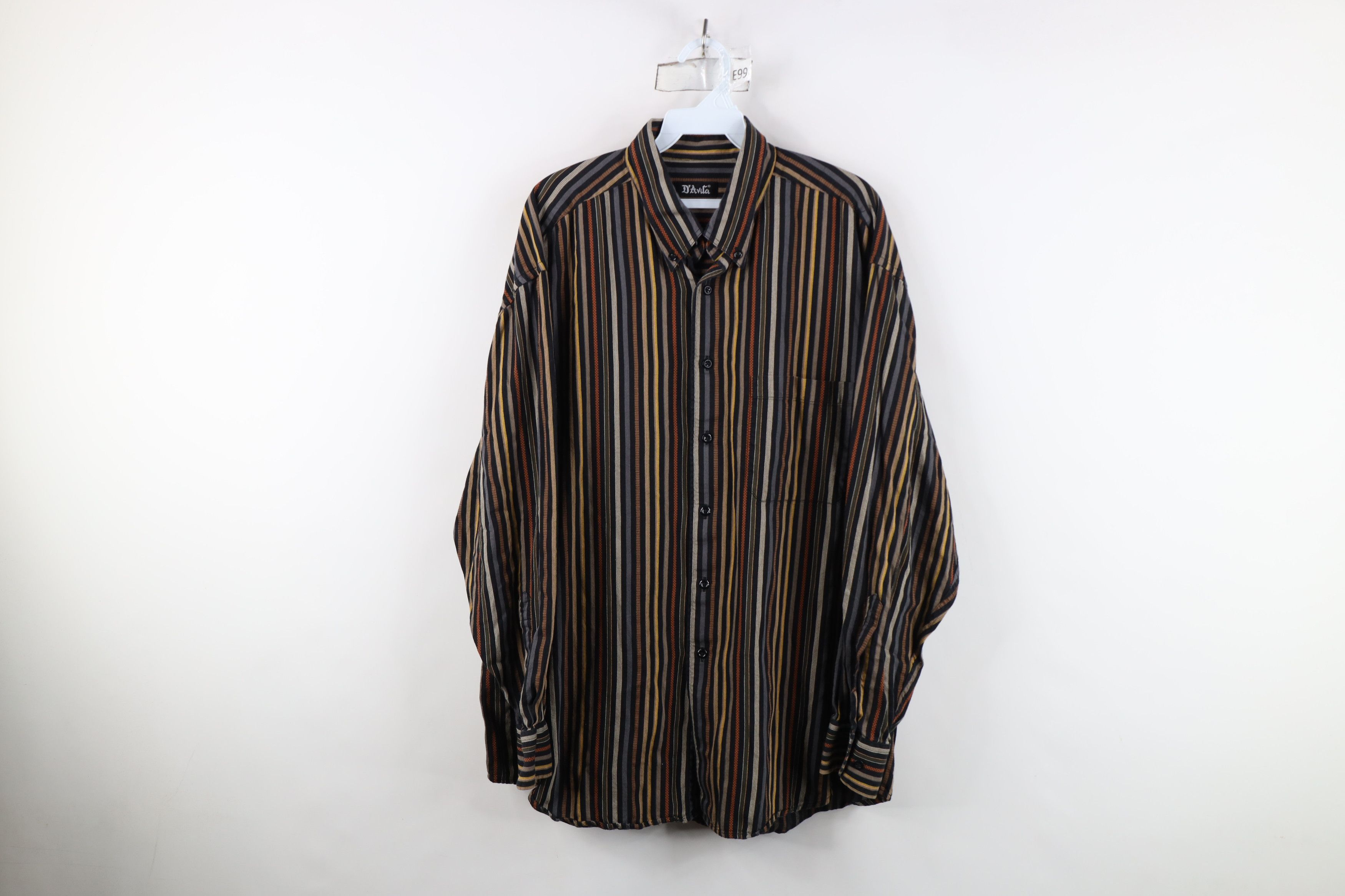 Vintage Vintage 90s Streetwear Striped Collared Button Down Shirt Size US XL / EU 56 / 4 - 1 Thumbnail