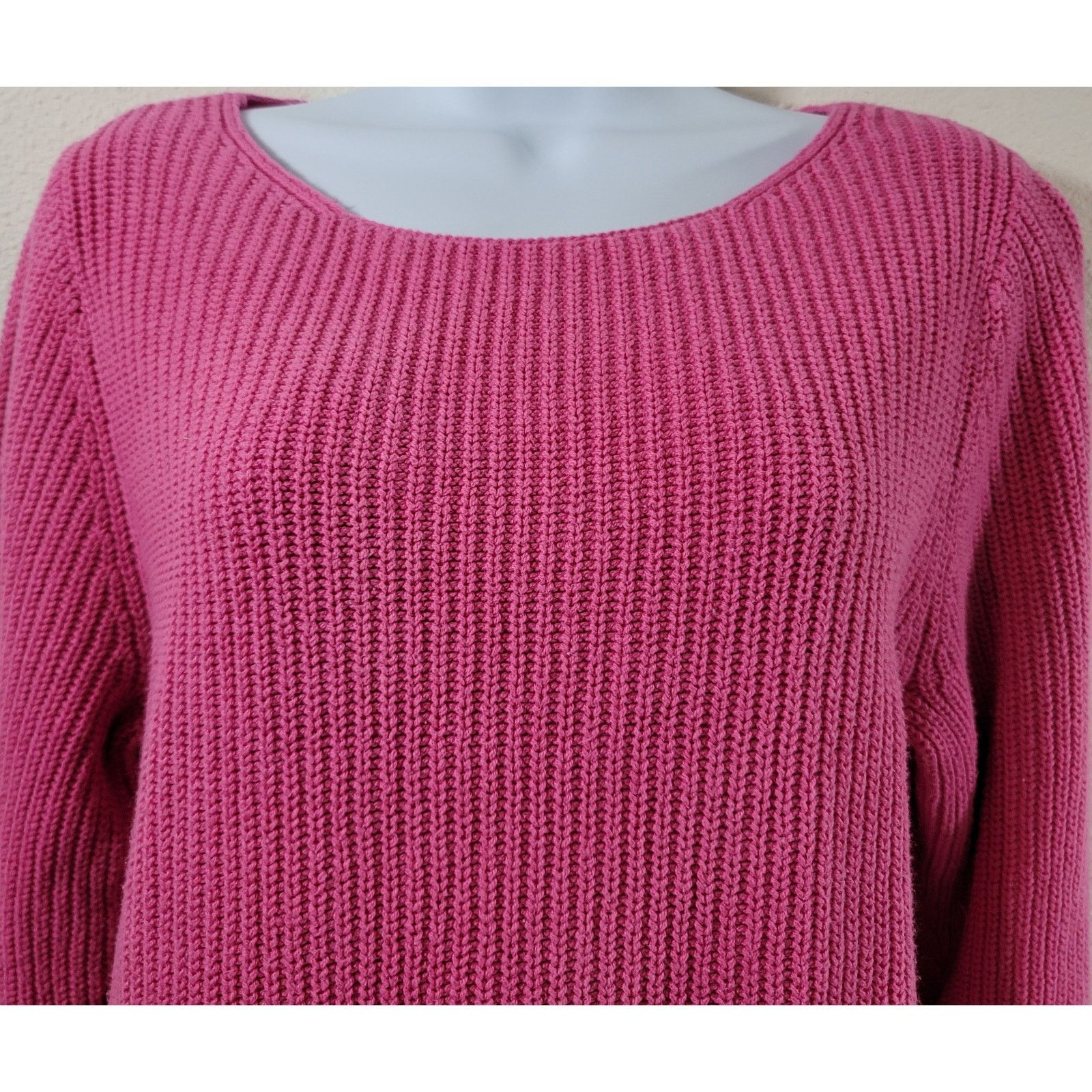 Old Navy Old Navy Pink Knitted Scoop Neck Sweater Top XLTG 3/4 Sleeve Size XL / US 12-14 / IT 48-50 - 5 Thumbnail