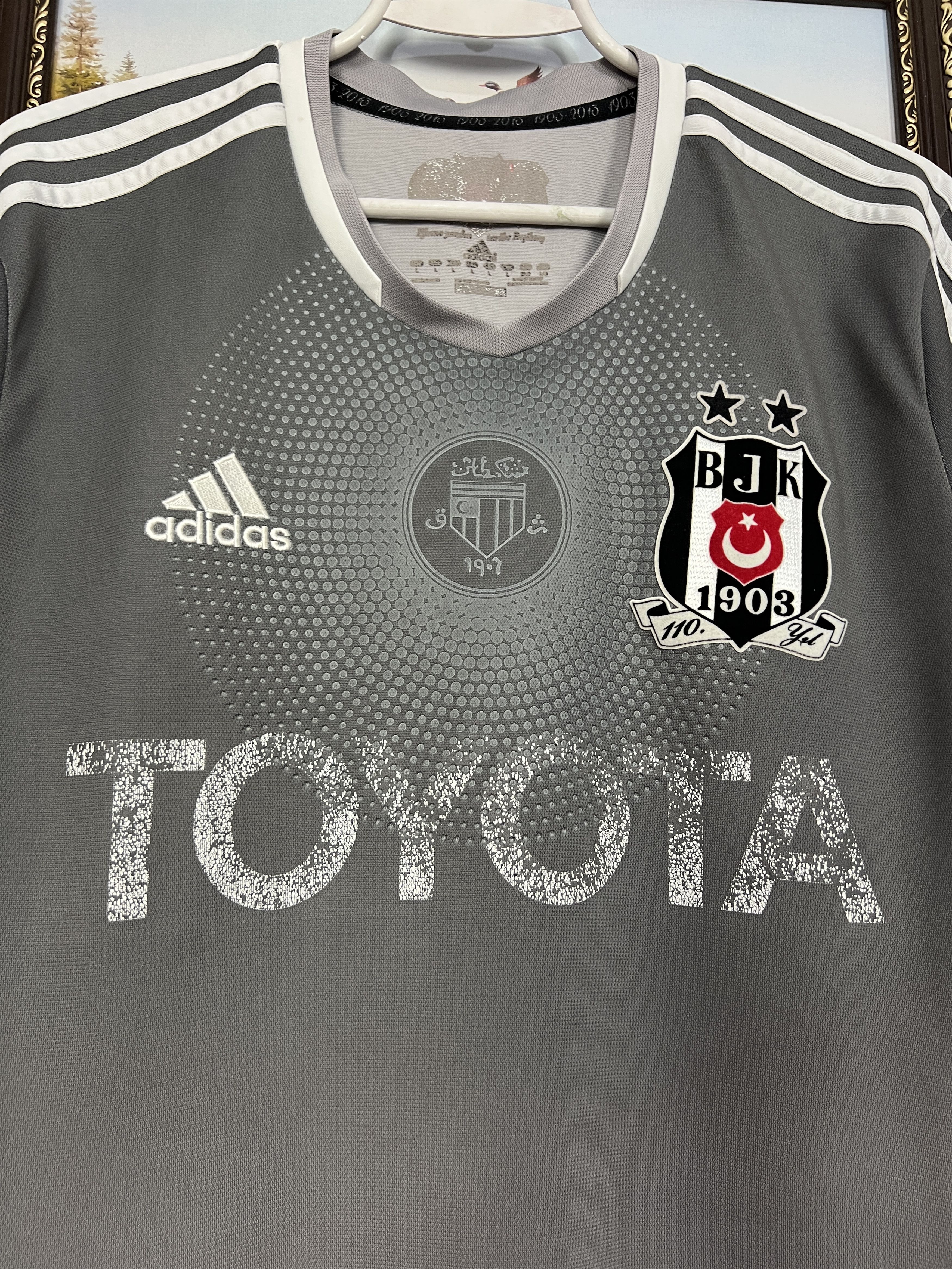 Adidas Besiktas football shirt 2013 Soccer Adidas Jersey Trikot Size US L / EU 52-54 / 3 - 3 Thumbnail