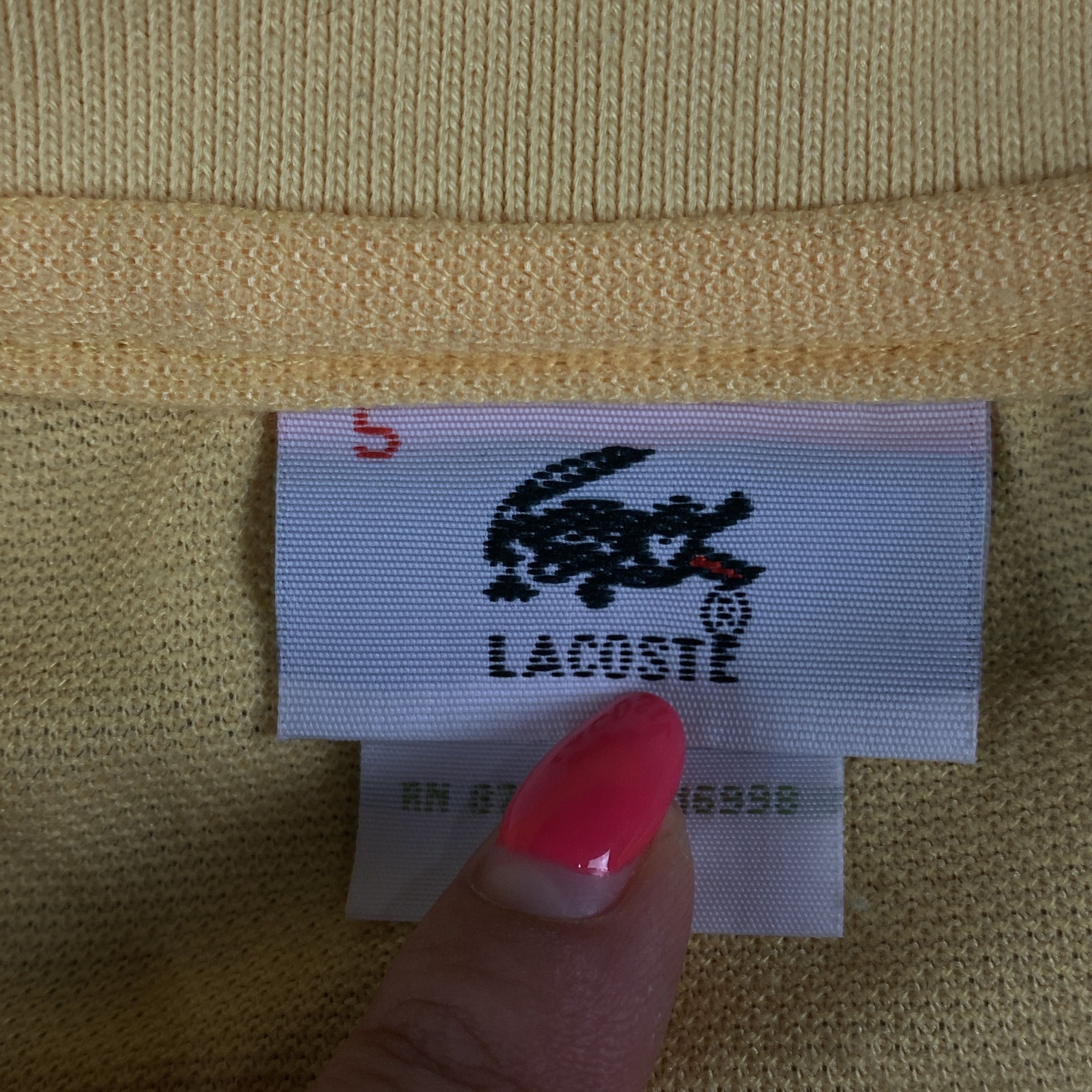 Lacoste × Vintage Men’s Polo T-Shirt Lacoste Vintage Size 5-M/L Yellow Size US M / EU 48-50 / 2 - 4 Thumbnail