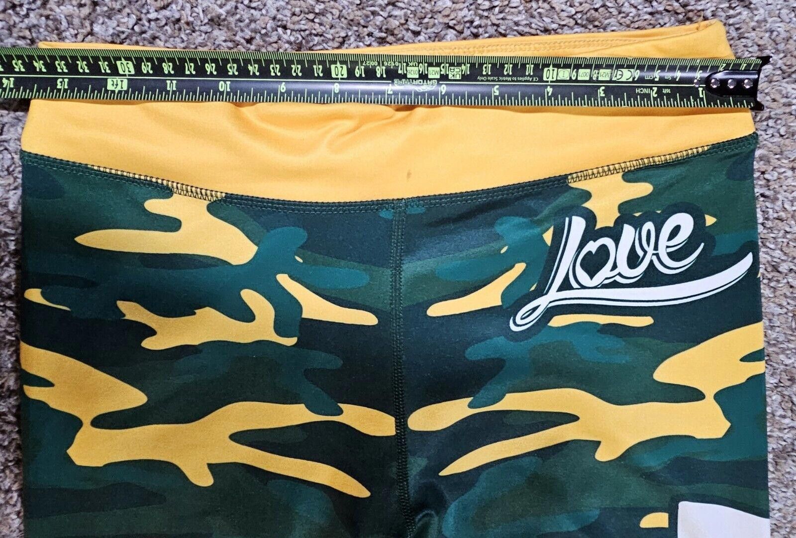 Designer Xlusion NFL LOVE Green Bay Packers Camo Women's Leggings S Size ONE SIZE - 2 Thumbnail