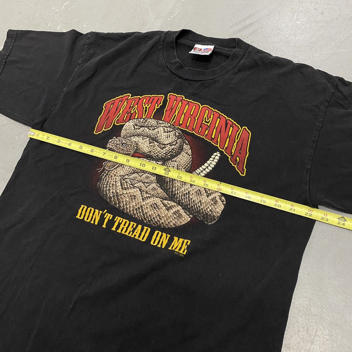 Kanye West × Kapital × Vintage Vtg Y2K West Virginia Don’t Tread On Me Rattlesnake Tee Size US XL / EU 56 / 4 - 2 Thumbnail