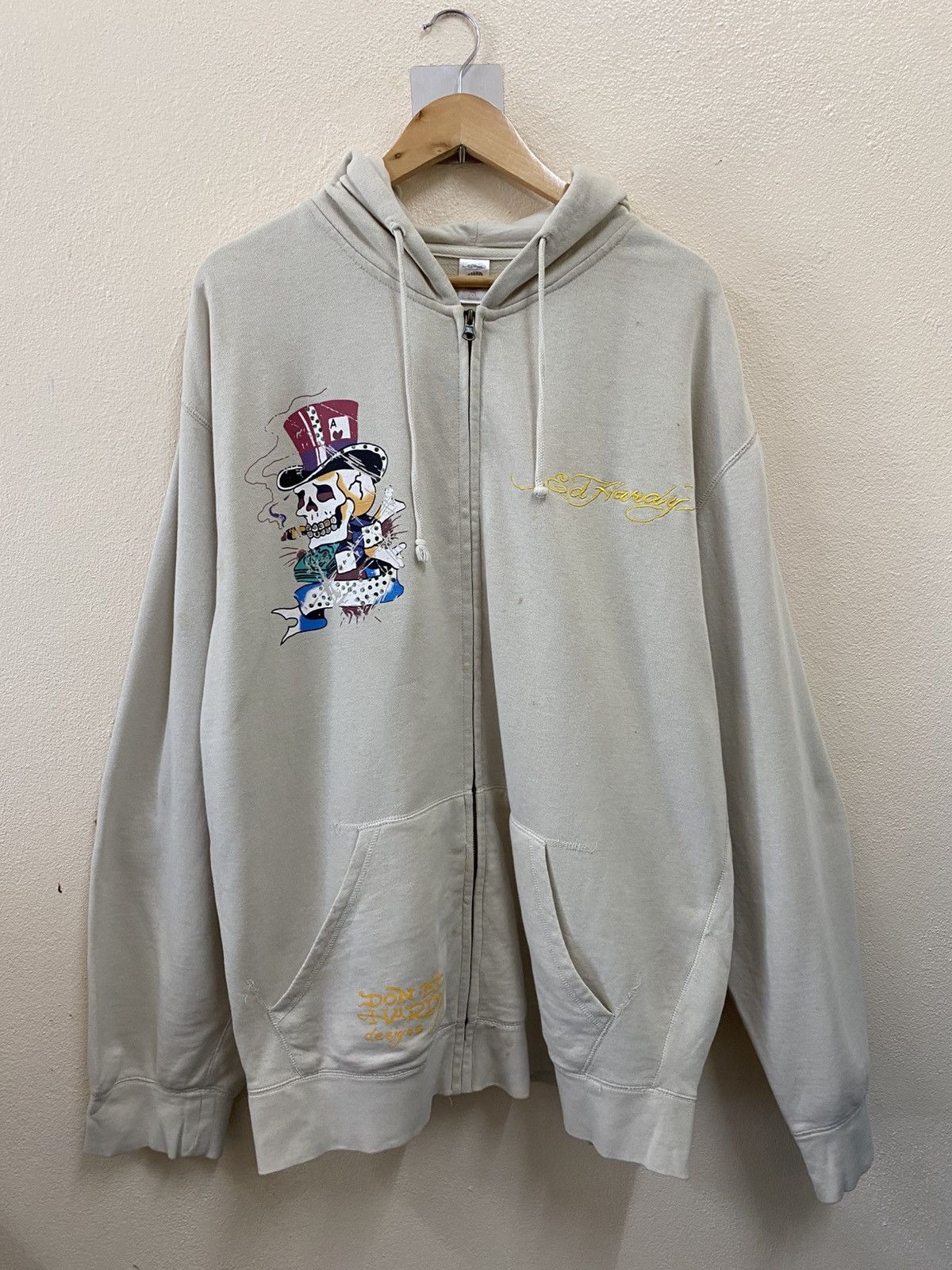 Ed Hardy Rare Vtg Ed Hardy Hoodie Zip Up Size US XXL / EU 58 / 5 - 2 Thumbnail
