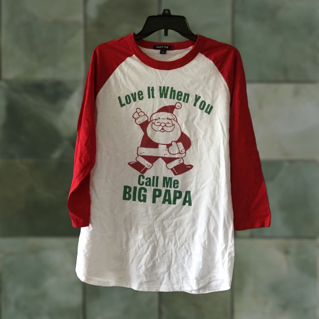 Vintage Vintage Santa Christmas T-Shirt Men Large Big Papa Cotton Blend Red White Holiday Seasonal Size US M / EU 48-50 / 2 - 1 Thumbnail