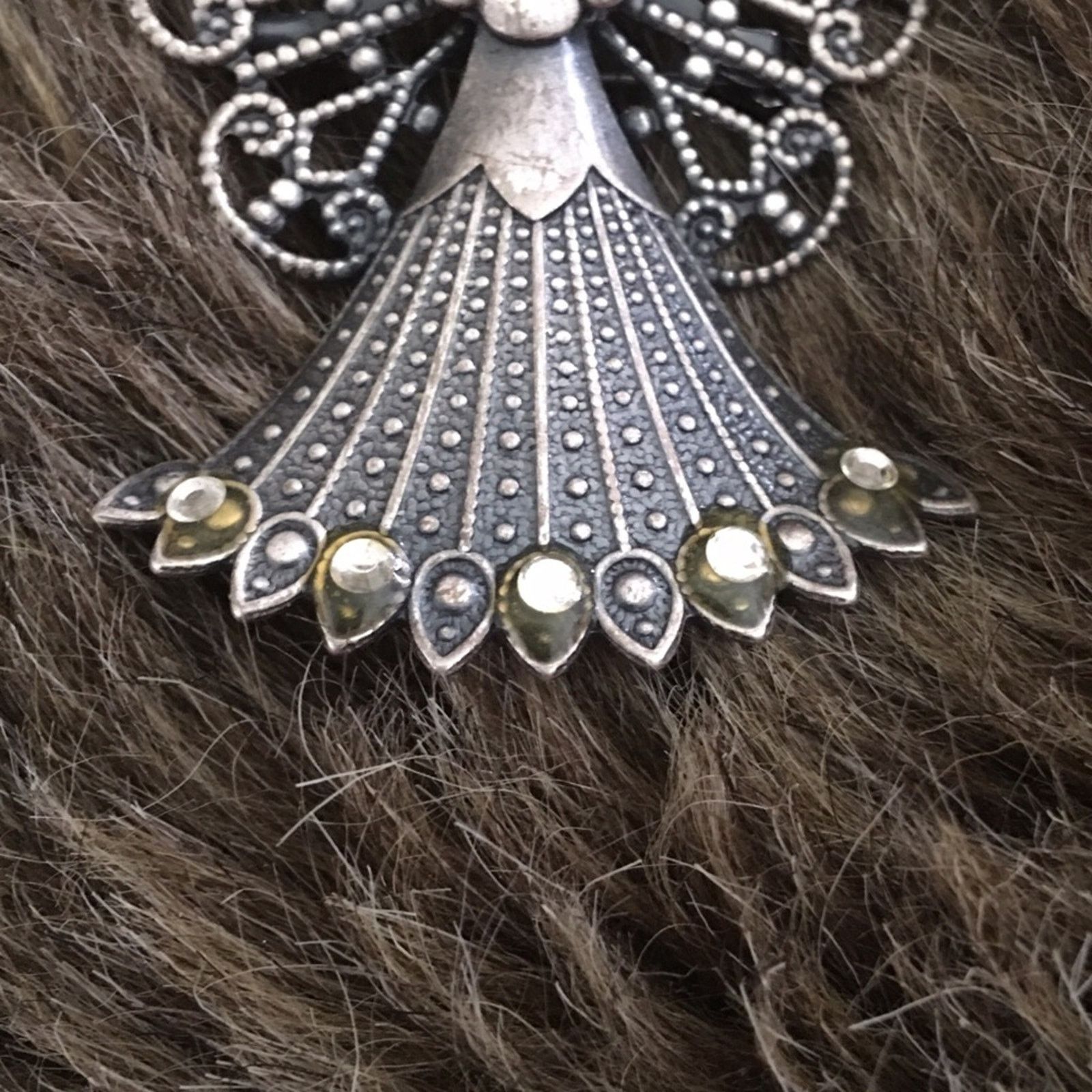 Vintage Vintage antique silver snow angel pin brooch Size ONE SIZE - 4 Thumbnail