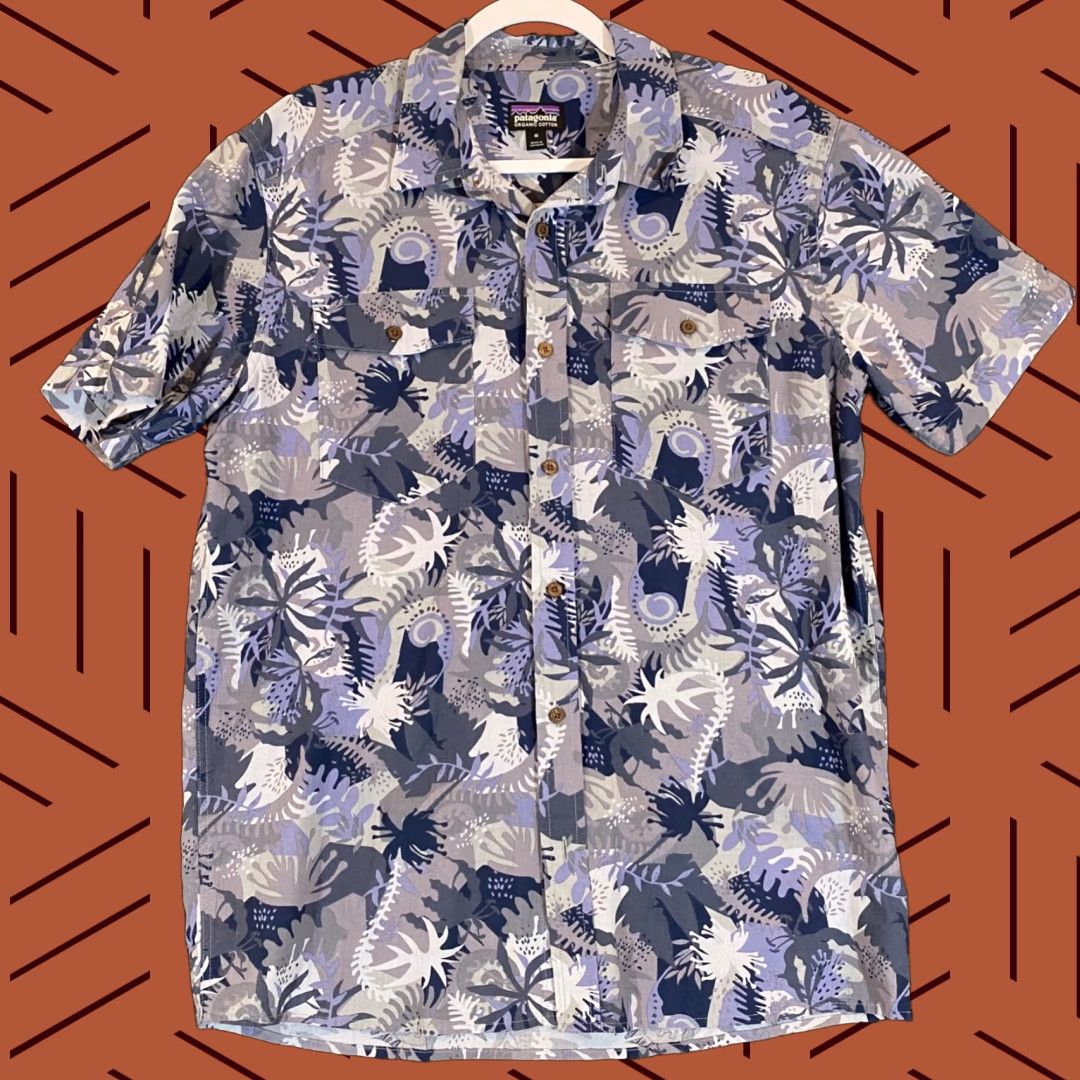 Patagonia Patagonia Shirt Mens Medium Blue Floral Button Up Outdoors S/S Organic Cotton Size US M / EU 48-50 / 2 - 1 Thumbnail