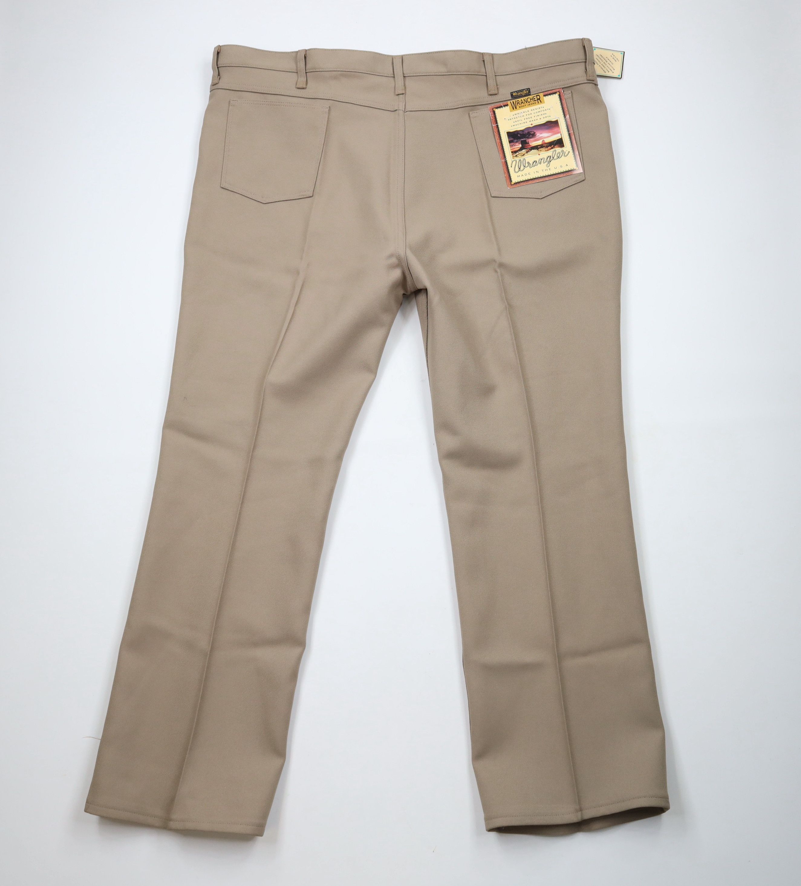 Vintage × Wrangler Deadstock Vintage 90s Wrangler Knit Wide Leg Pants Beige USA Size US 44 / EU 60 - 10 Thumbnail