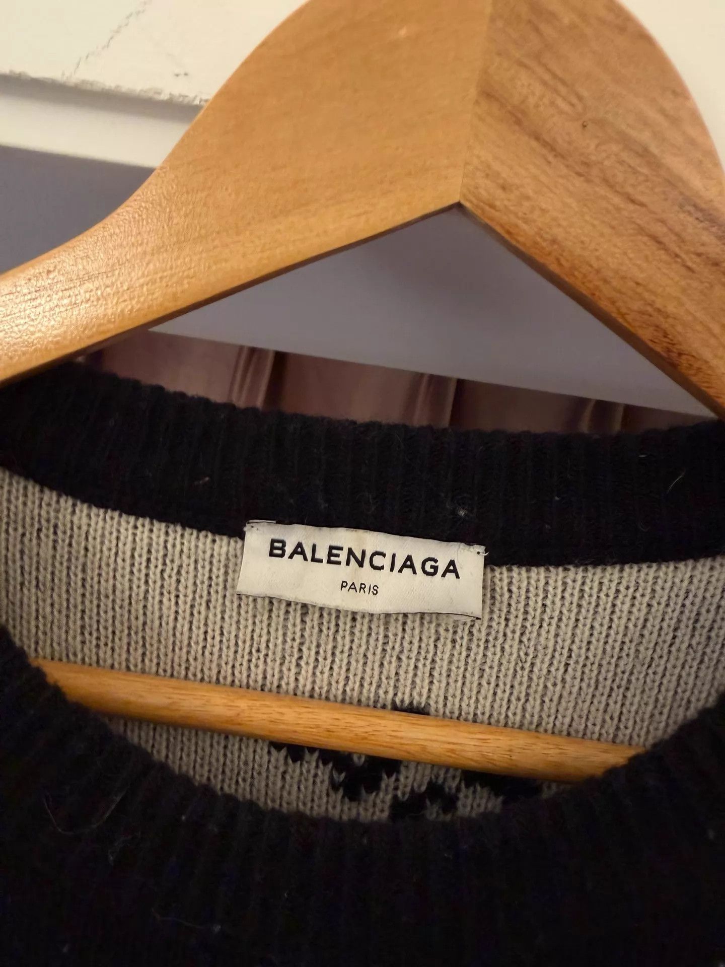 Balenciaga Balenciaga By Demna Black Logo Print Oversized Sweater 34 Size XXS / US 00 / IT 34 - 4 Thumbnail