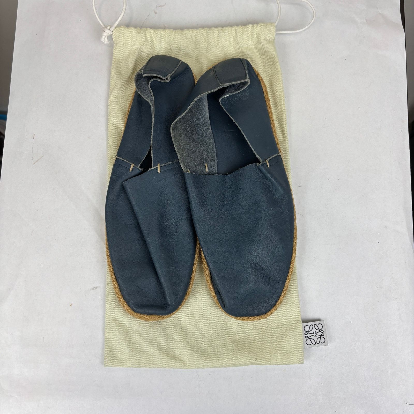 Loewe Loewe Leather Espadrille Flats Shoes Women's 10 Navy Size US 10 / IT 40 - 7 Thumbnail