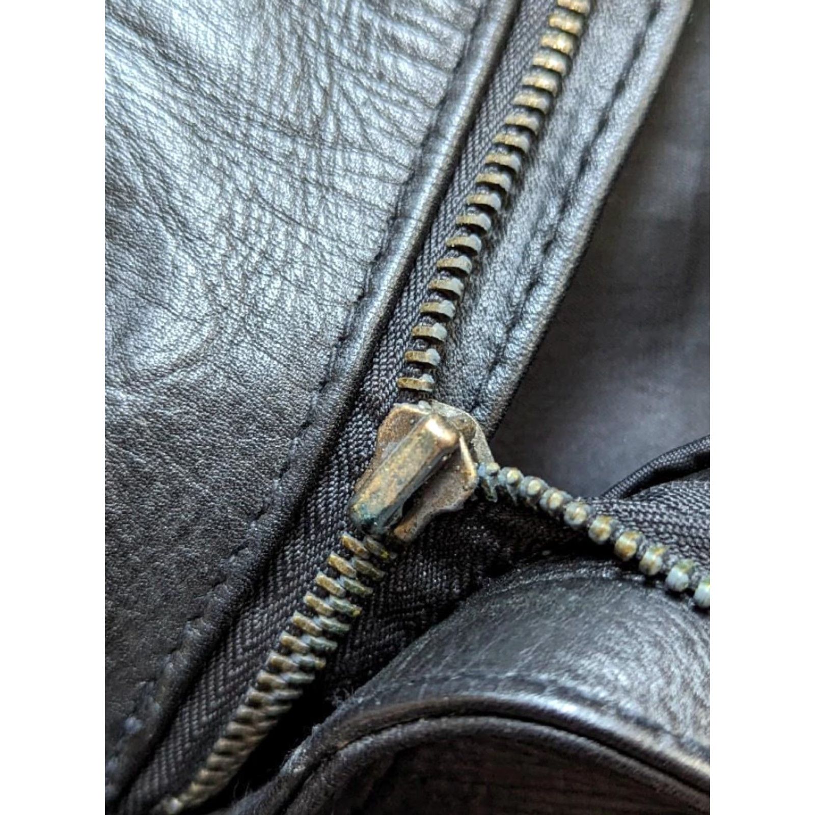 Vintage VINTAGE Motorcycle Pants Women 26x30 Black Leather Motorcycle Pants 26X30 Womens Vintage 1990s Slender Straight Rise High Leather Pants Size 26" / US 2 / IT 38 - 5 Thumbnail